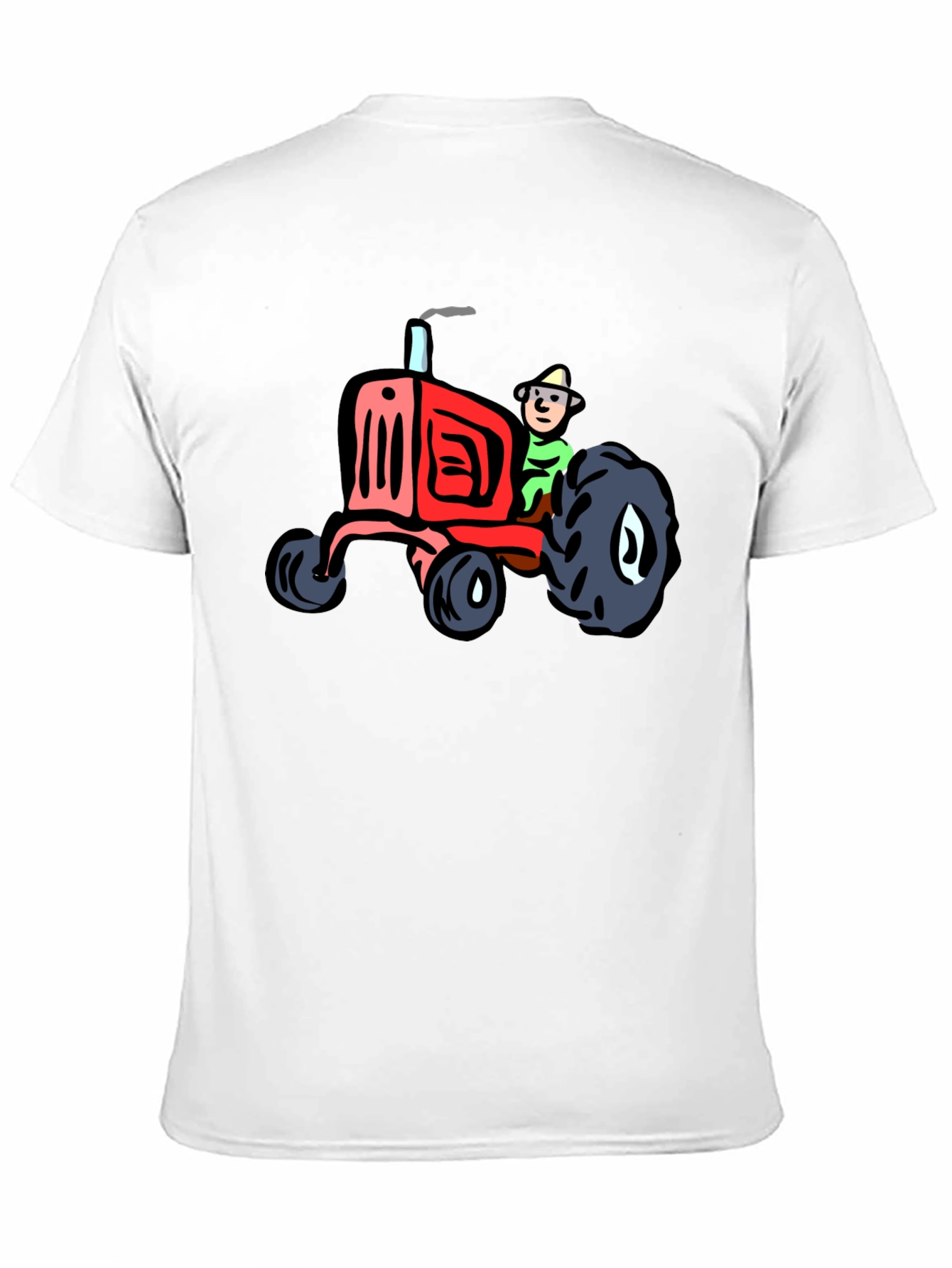 Black Cartoon Tractor T-Shirt - Quirky & Fun! view 11