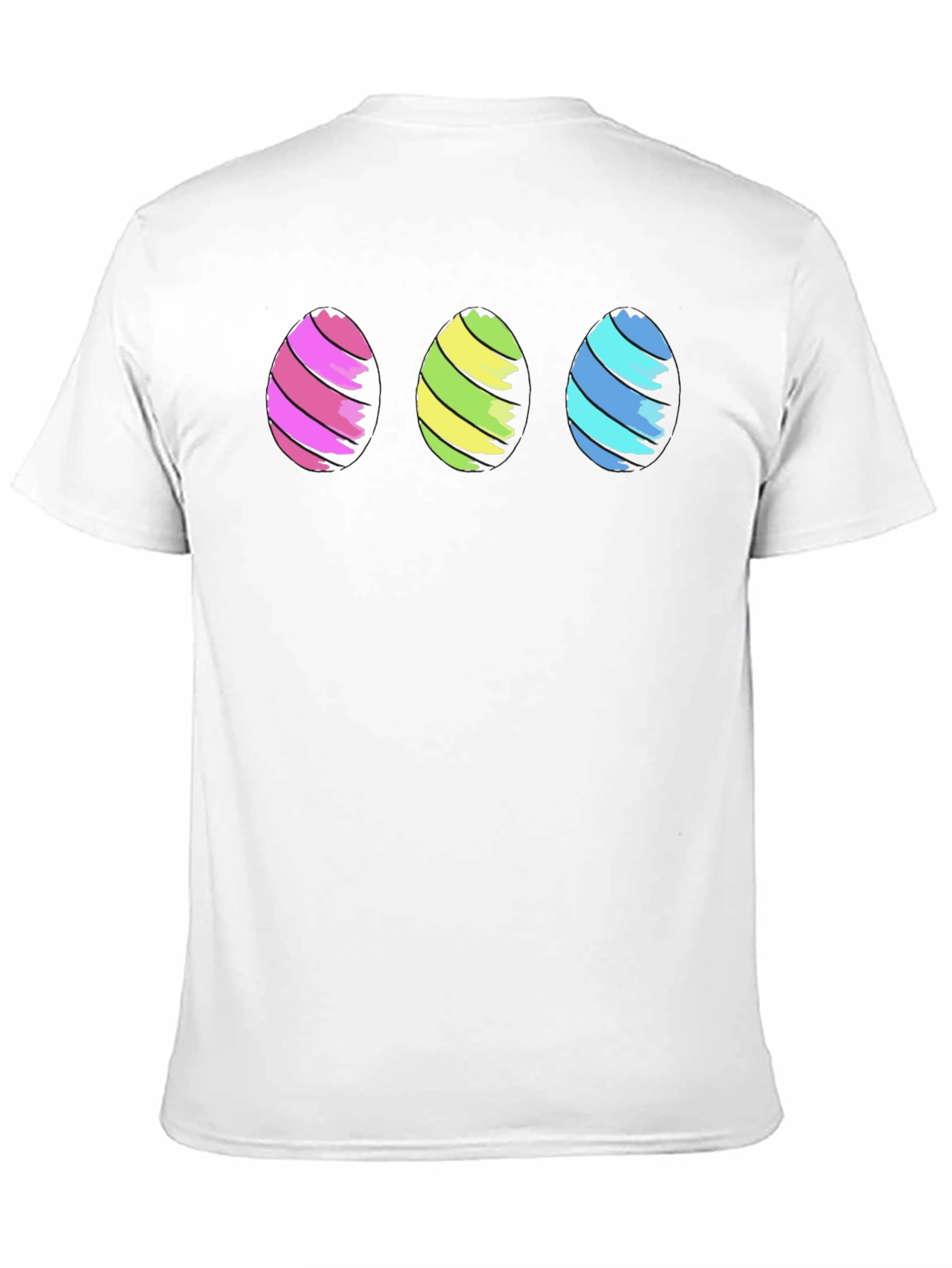Black Easter Egg Graphic Tee - Men's Short Sleeve Crew Neck T-Shirt view 11