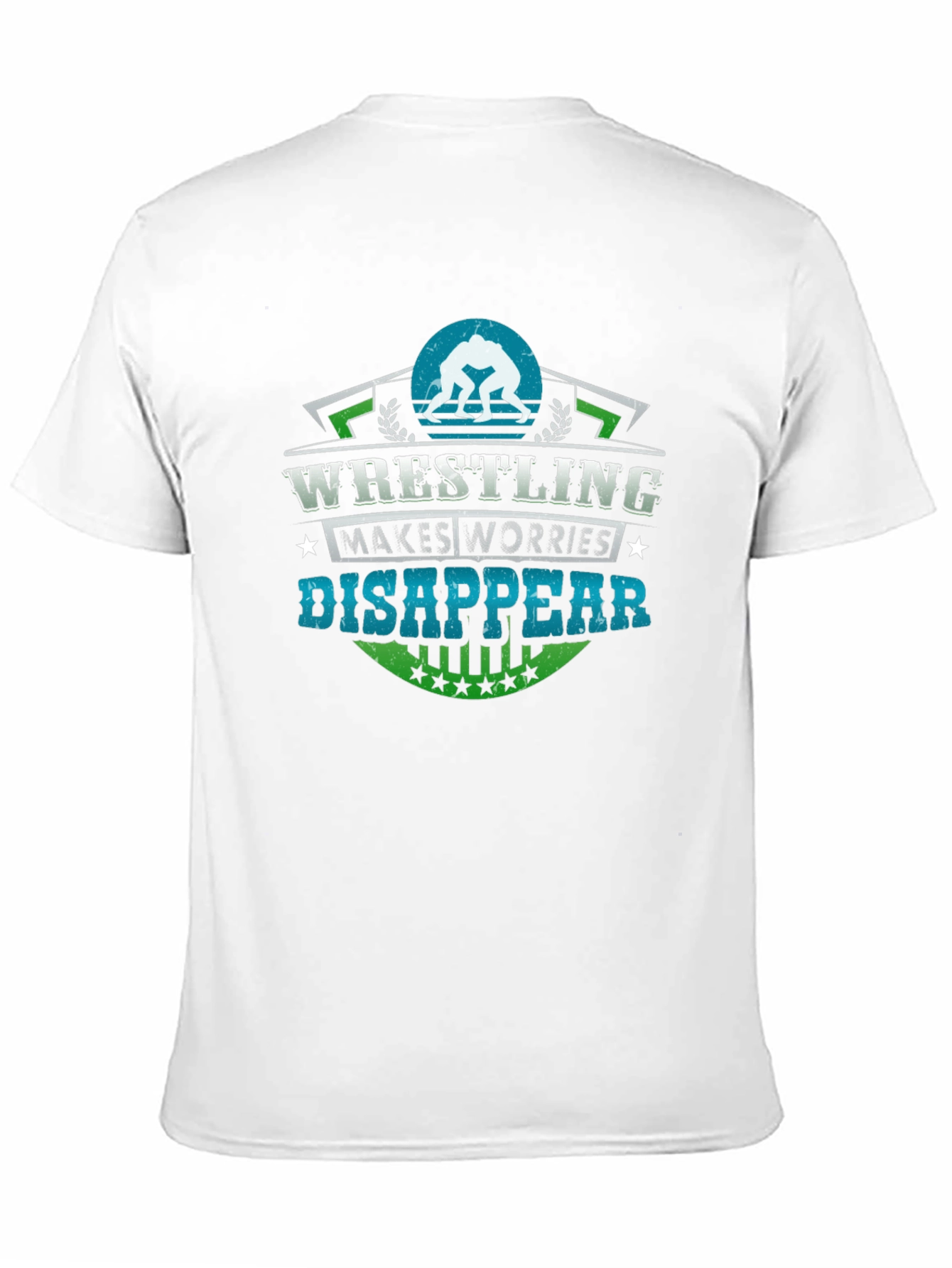 Wrestling Makes Worries Disappear Black T-Shirt - 11
