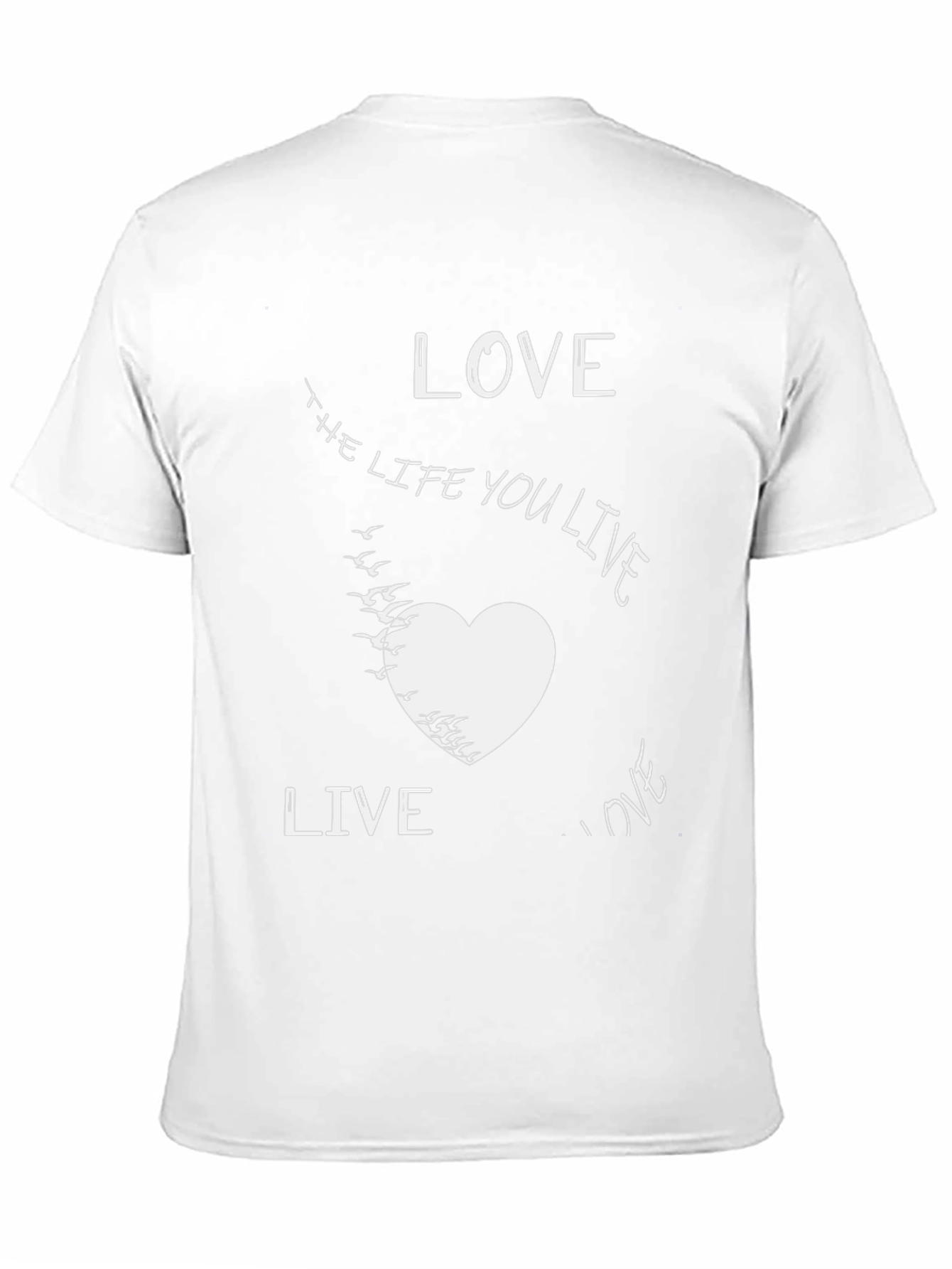 Black Love the Life You Live Graphic Tee - Black Cotton view 11