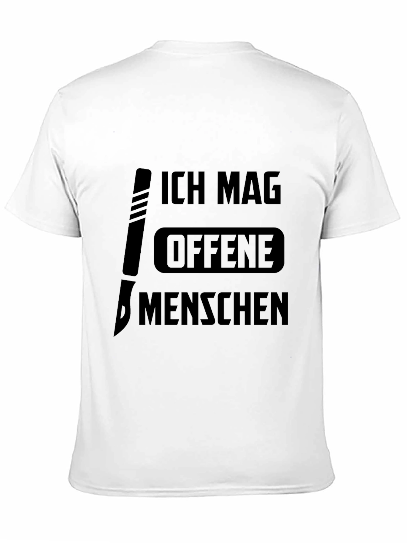 Black Funny German Saying T-Shirt - I Like Open People - Black view 11