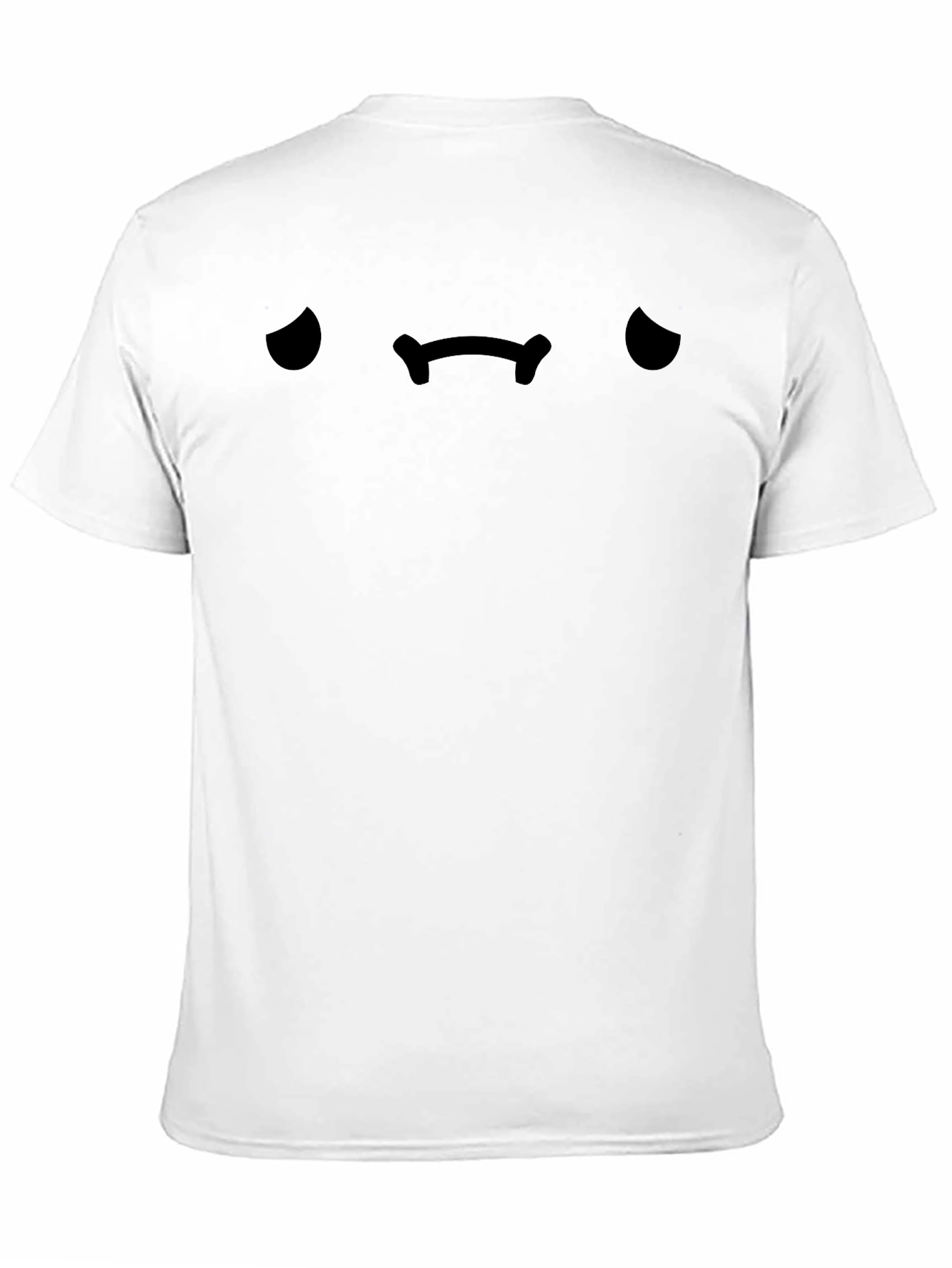 Black Sad Face Graphic Black T-Shirt view 11