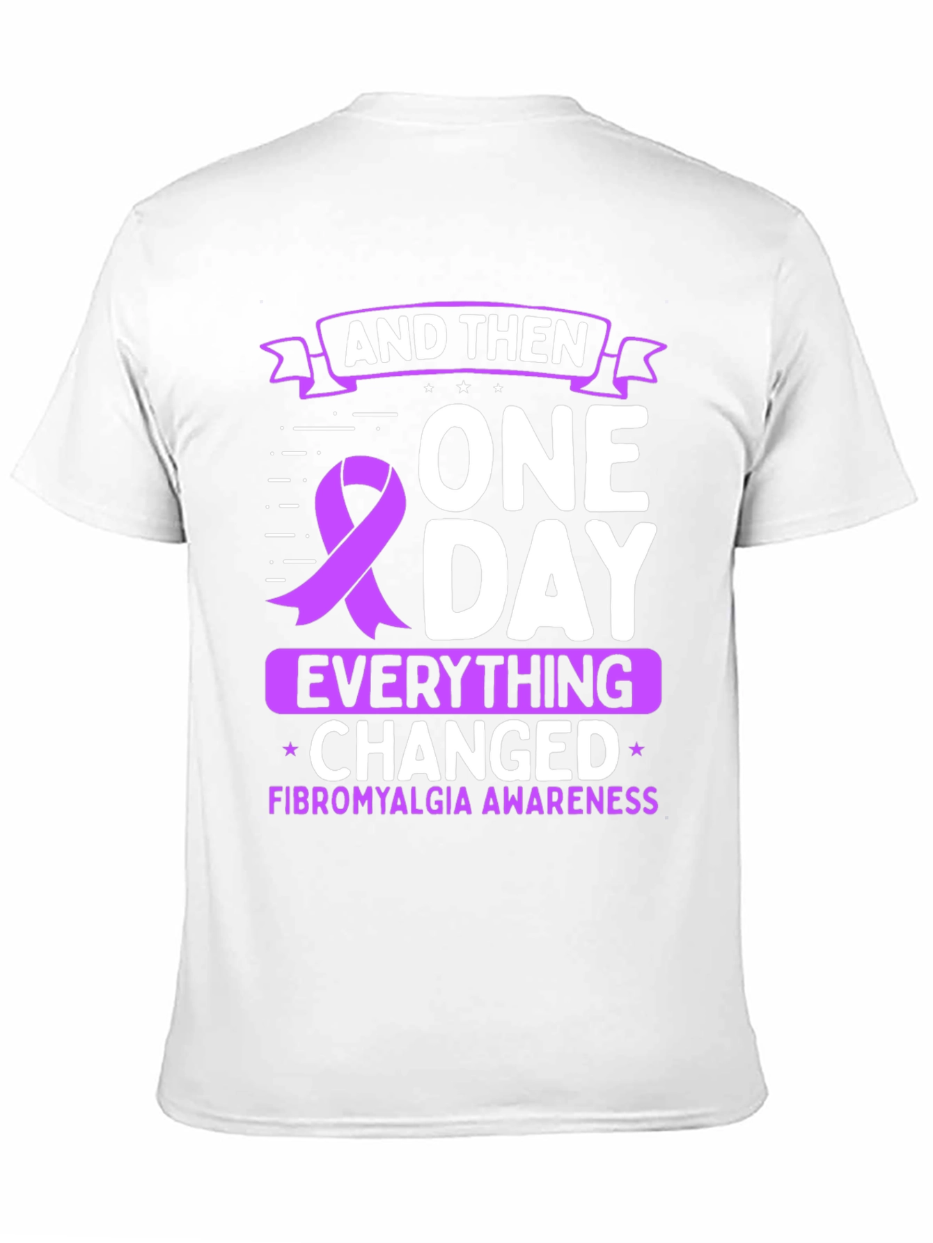 Black Fibromyalgia Awareness T-Shirt view 11