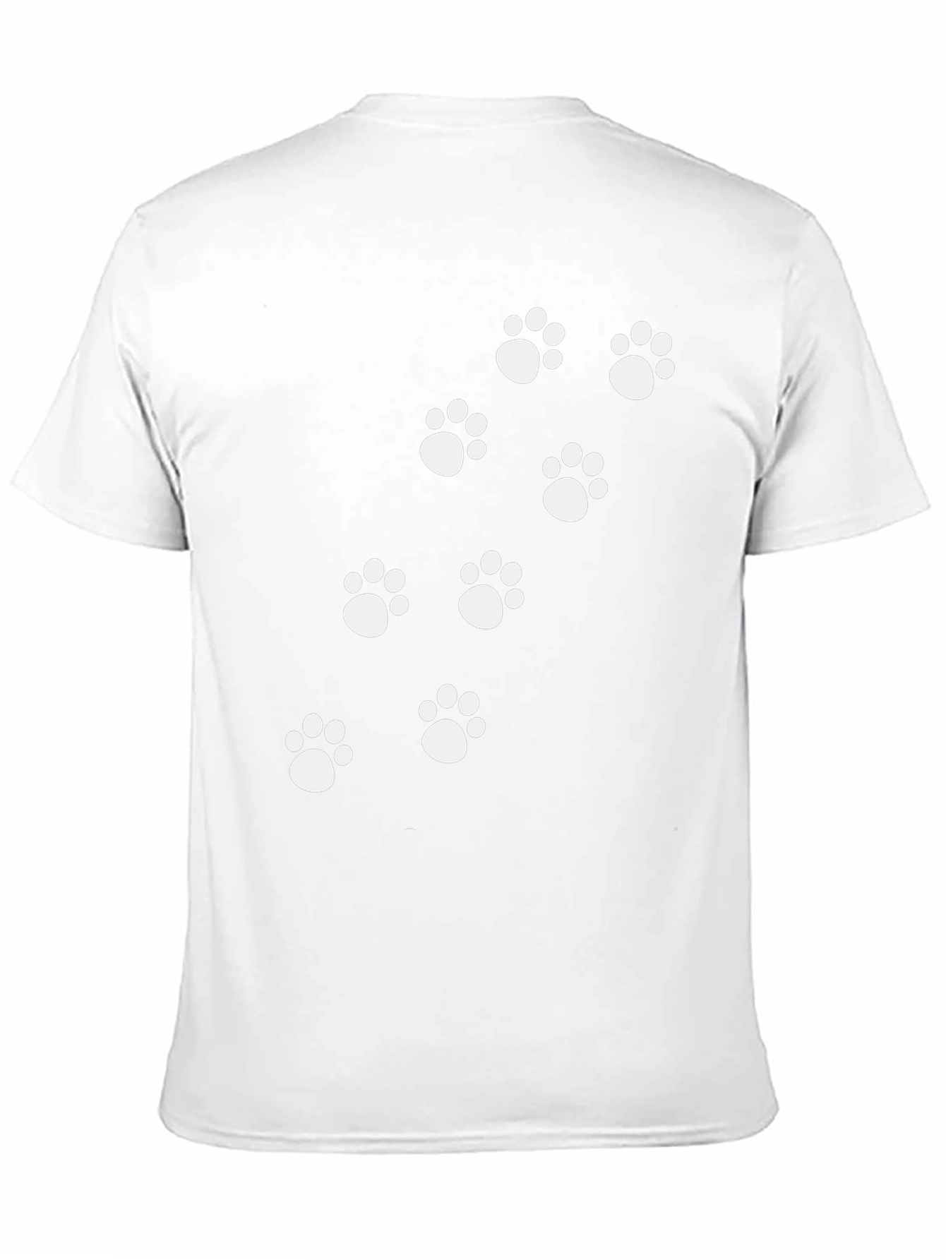 Black Black Paw Print T-Shirt - Casual Style view 11