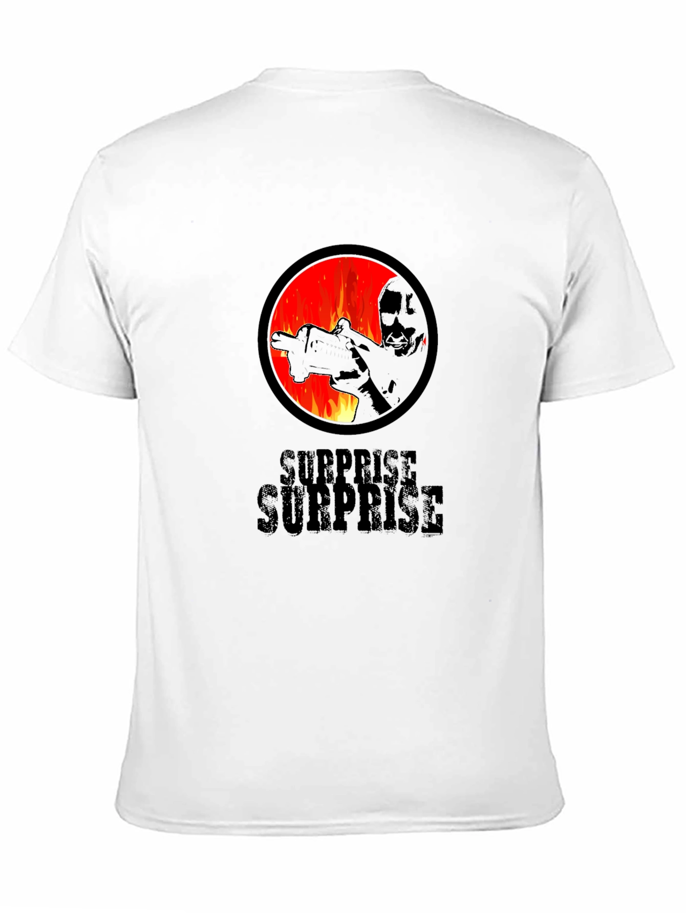 Black Surprise Graphic Tee - Black Cotton Crew Neck view 11