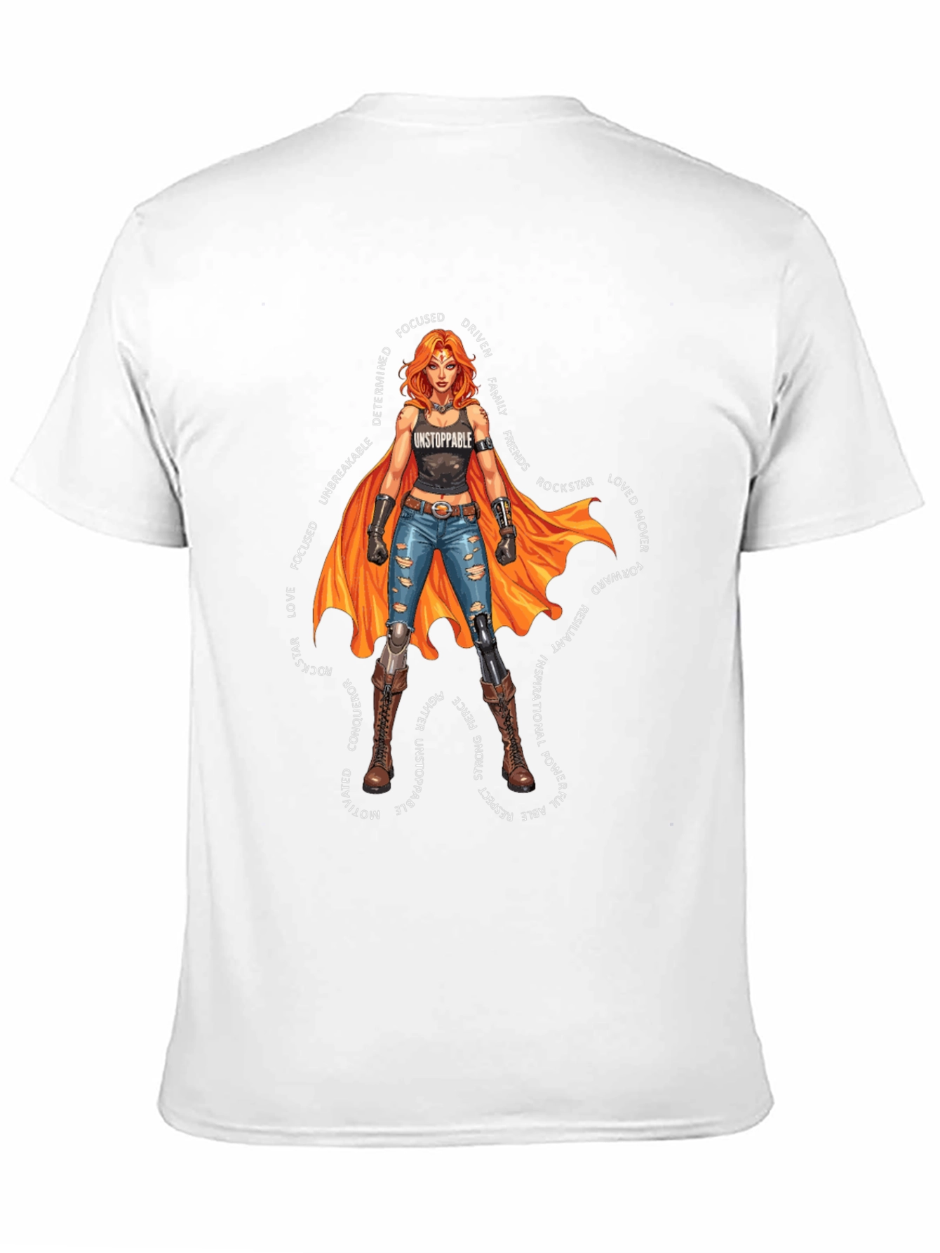 Black Unstoppable Woman Graphic T-Shirt view 11