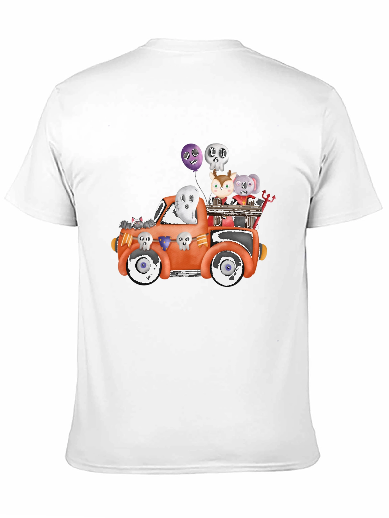 Black Halloween Animal Truck Tee view 11