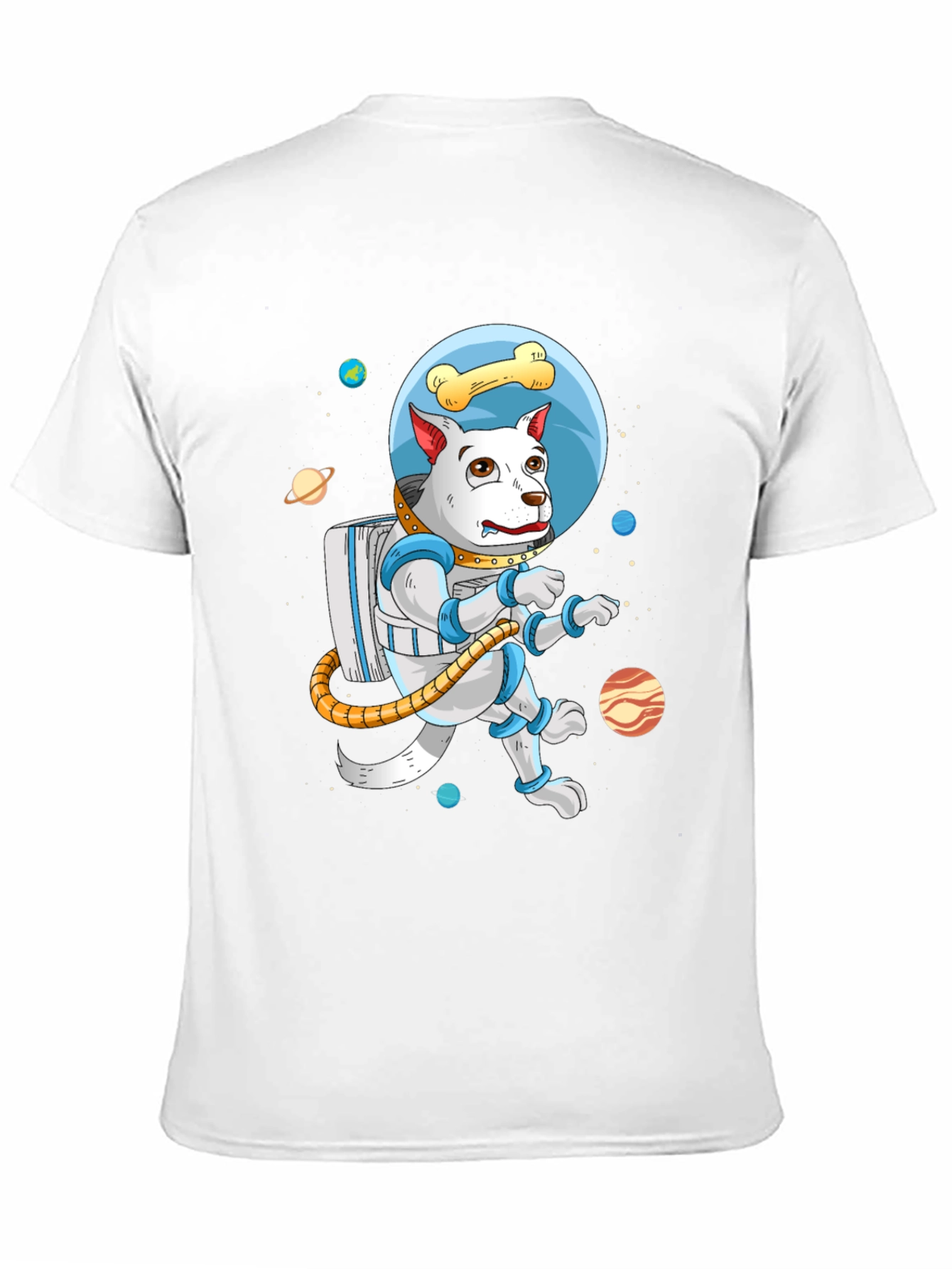 Black Dog Astronaut T-Shirt - Space Pup Tee view 11