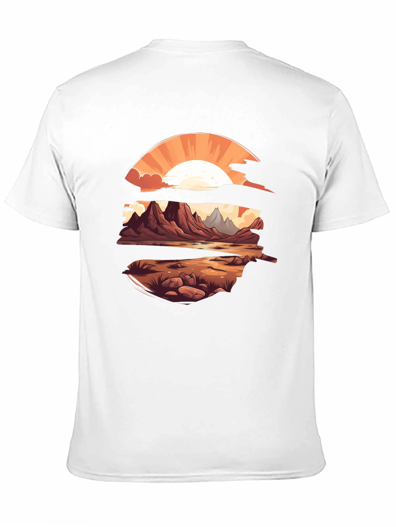 Black Sunset Landscape Graphic Tee - Stylish Comfort view 11