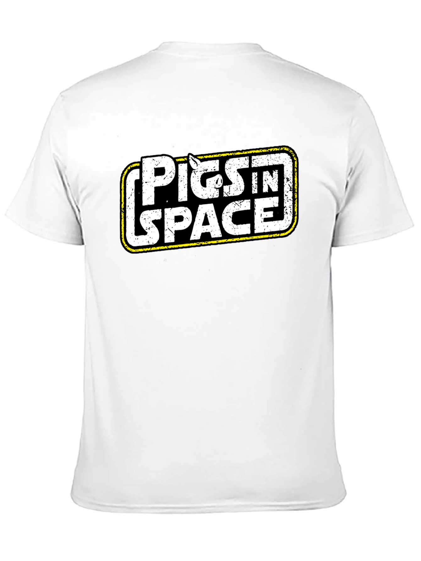 Black Pigs in Space Black Graphic Tee view 11