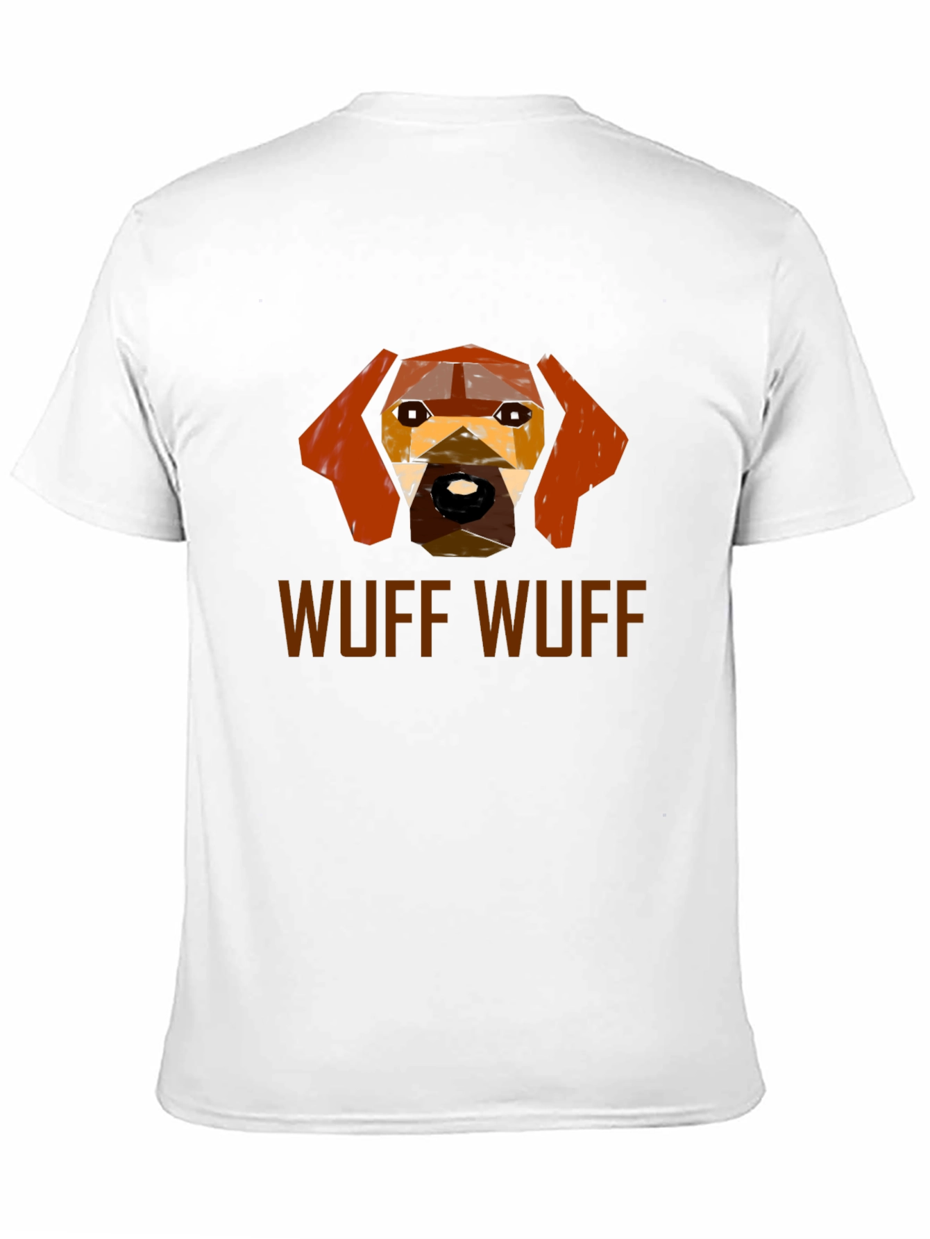 Geometric Dog T-Shirt - "Wuff Wuff" Design - 11