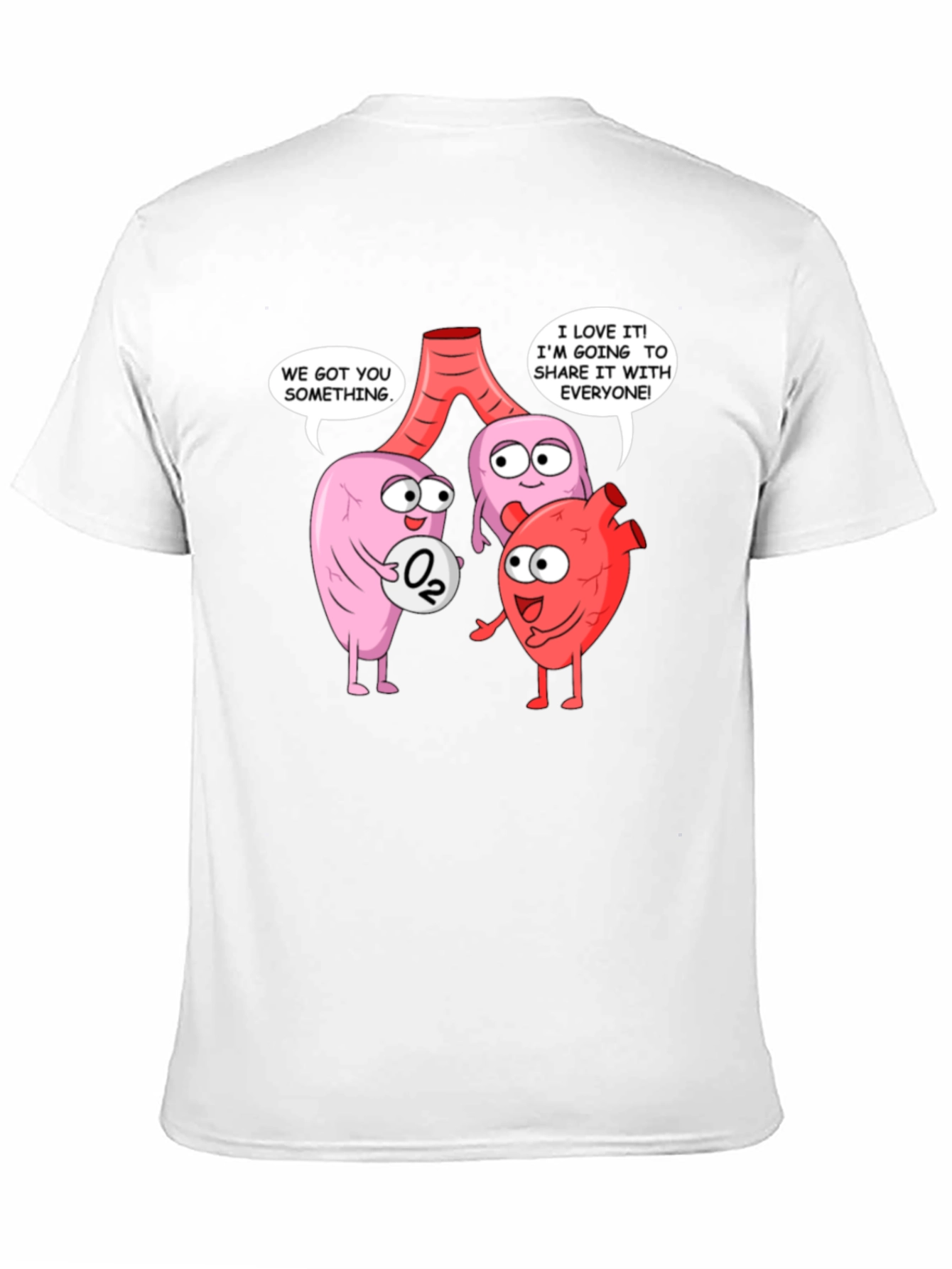 Black Anatomically Funny T-Shirt - Share the Love! view 11