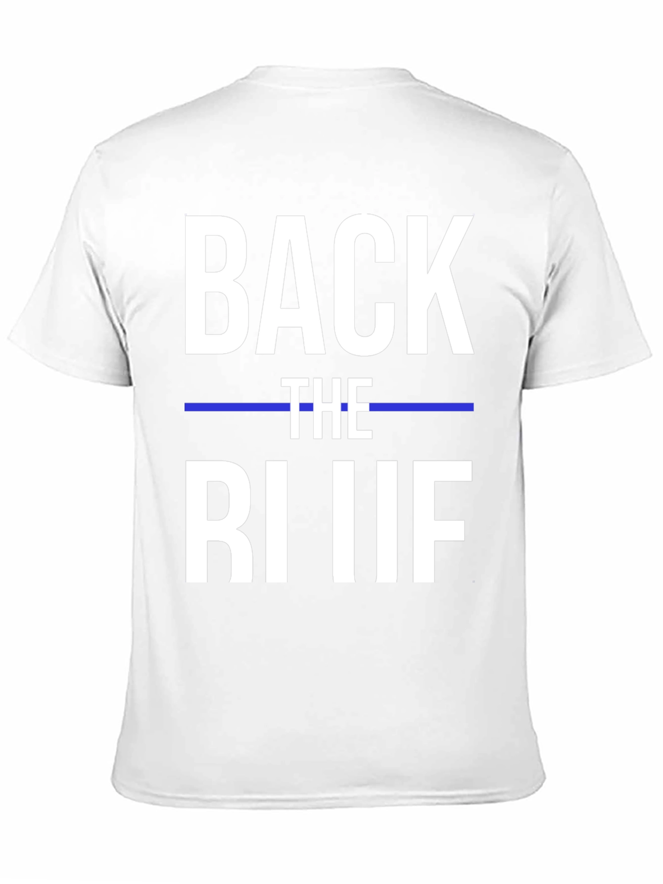 Black Back the Blue T-Shirt - Support Law Enforcement view 11