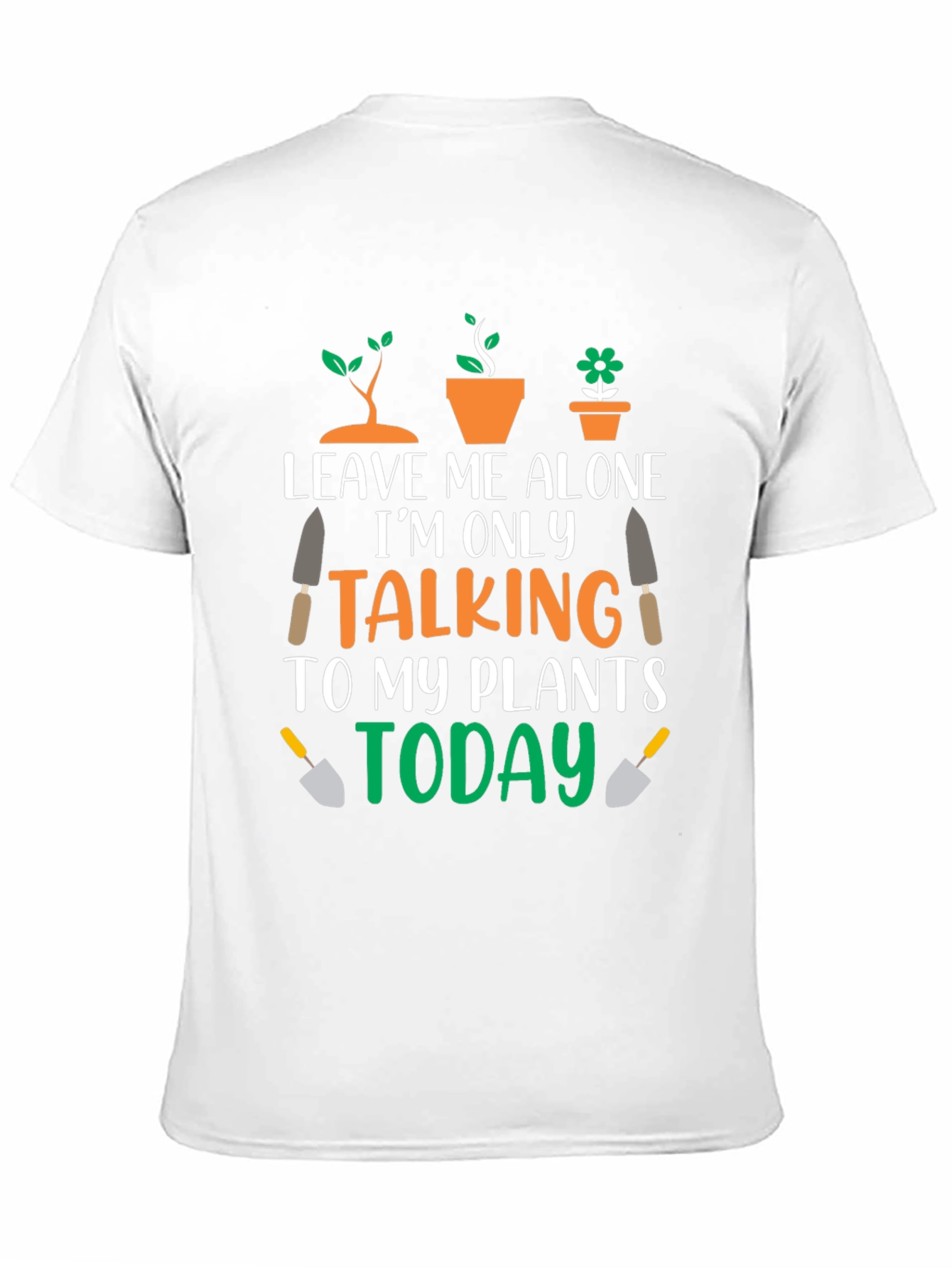 Black Leave Me Alone Talking to Plants T-Shirt view 11