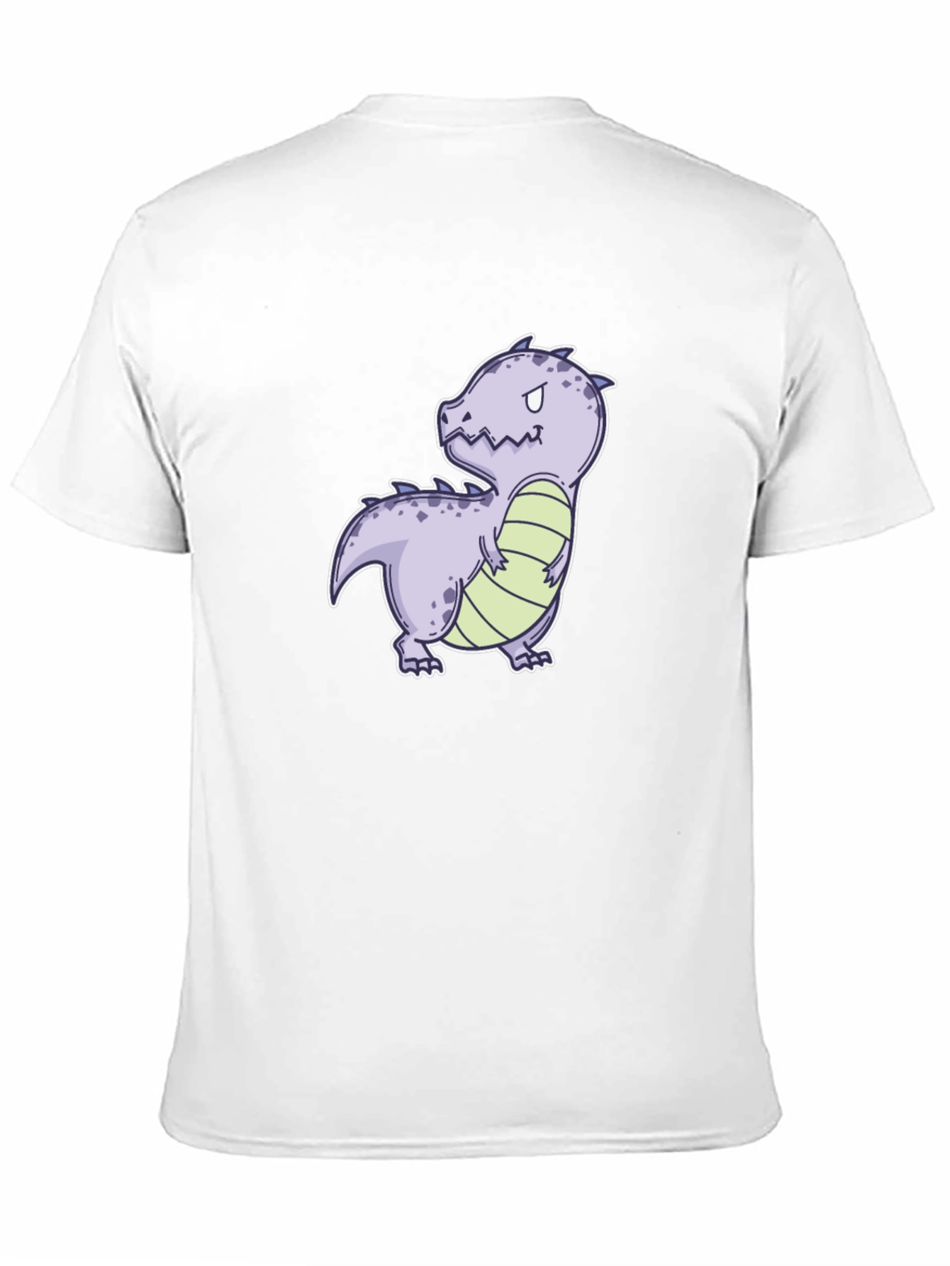 Black Cartoon Dinosaur Graphic Tee - Black Cotton Comfort view 11