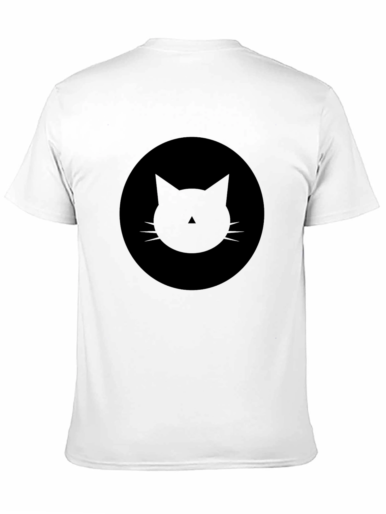 Black Minimalist Black Cat Graphic Tee - Soft Cotton Blend view 11