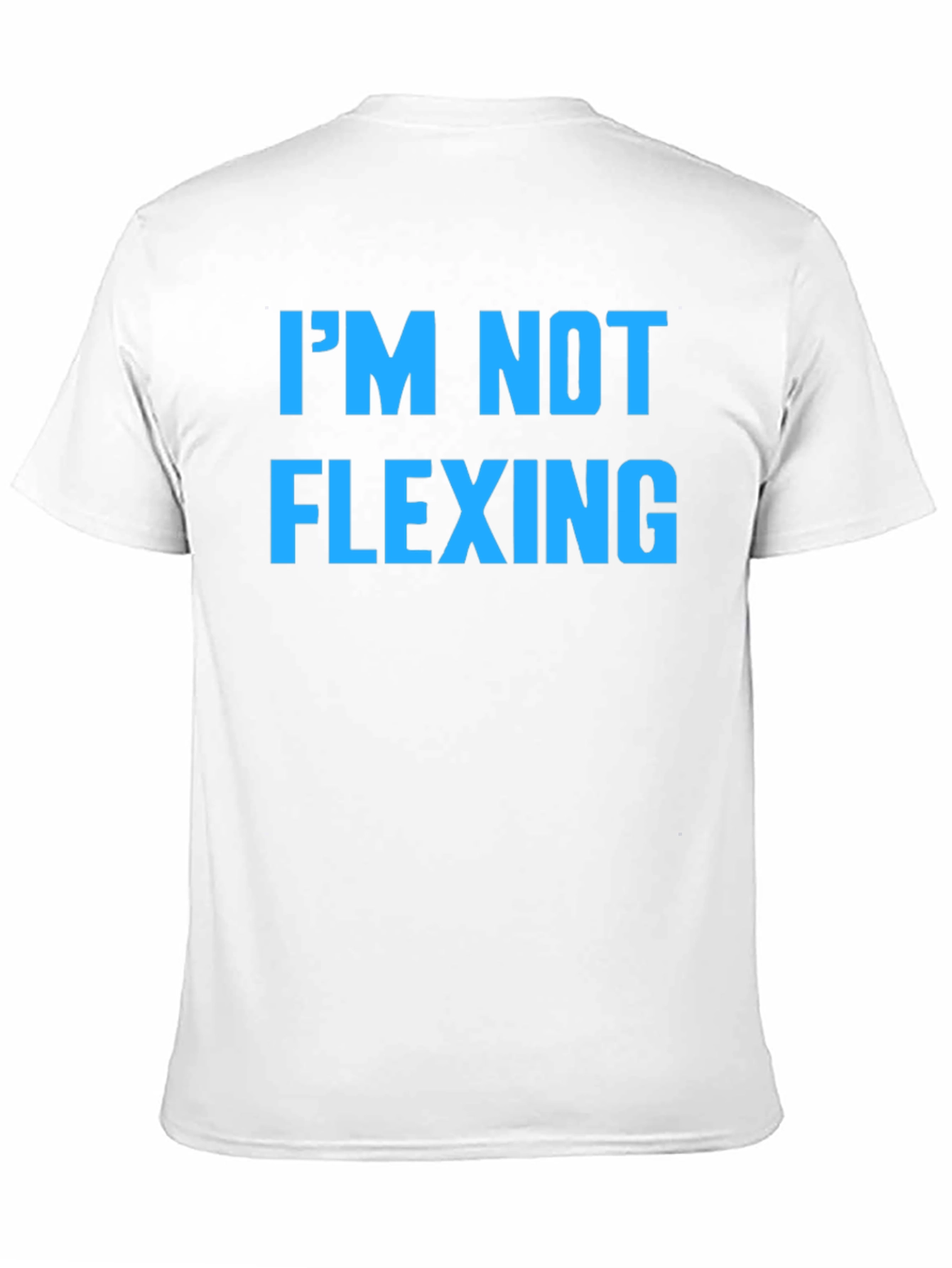Black I'm Not Flexing Graphic Tee - Black view 11