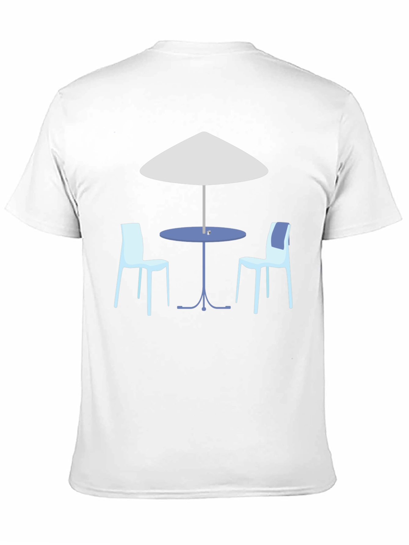 Black Cafe Scene Graphic T-Shirt view 11
