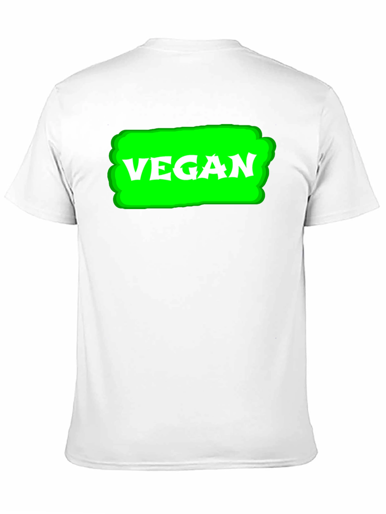 Black Vegan T-Shirt - Green Highlight view 11