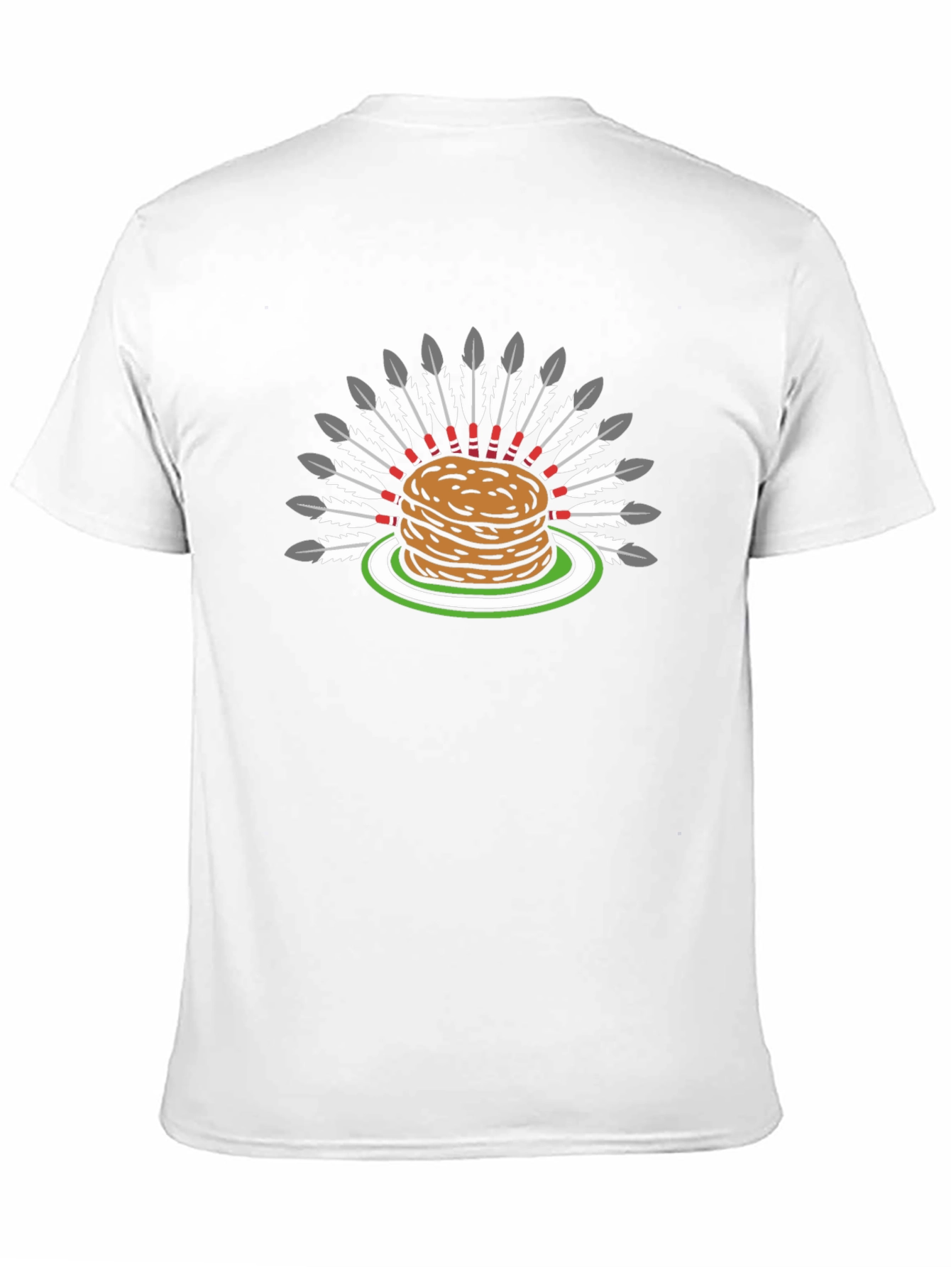 Black Pancake Headdress Funny Graphic T-Shirt view 11