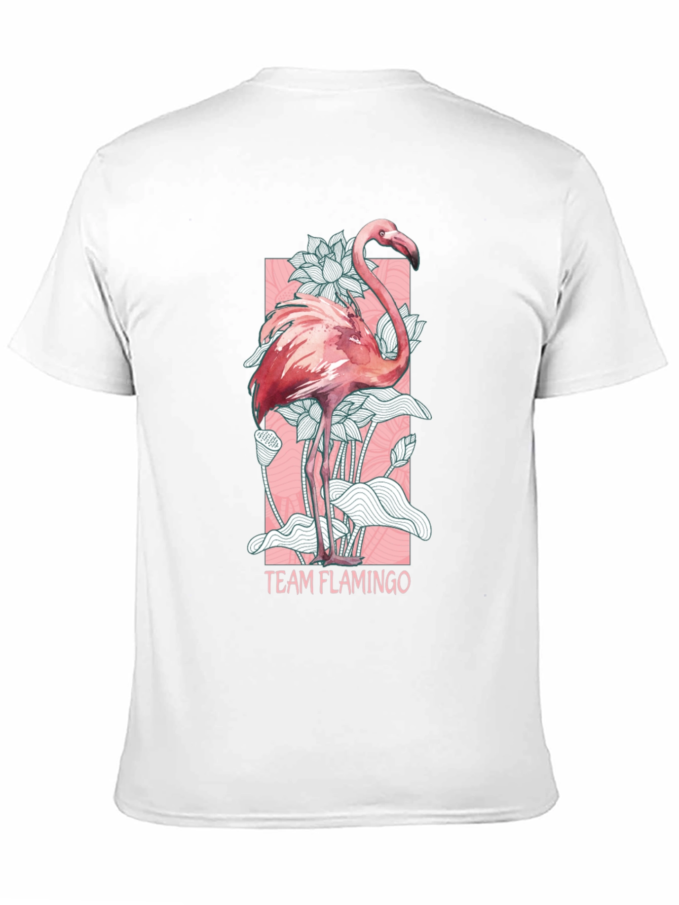 Black Team Flamingo Graphic Tee - Black Cotton Blend view 11