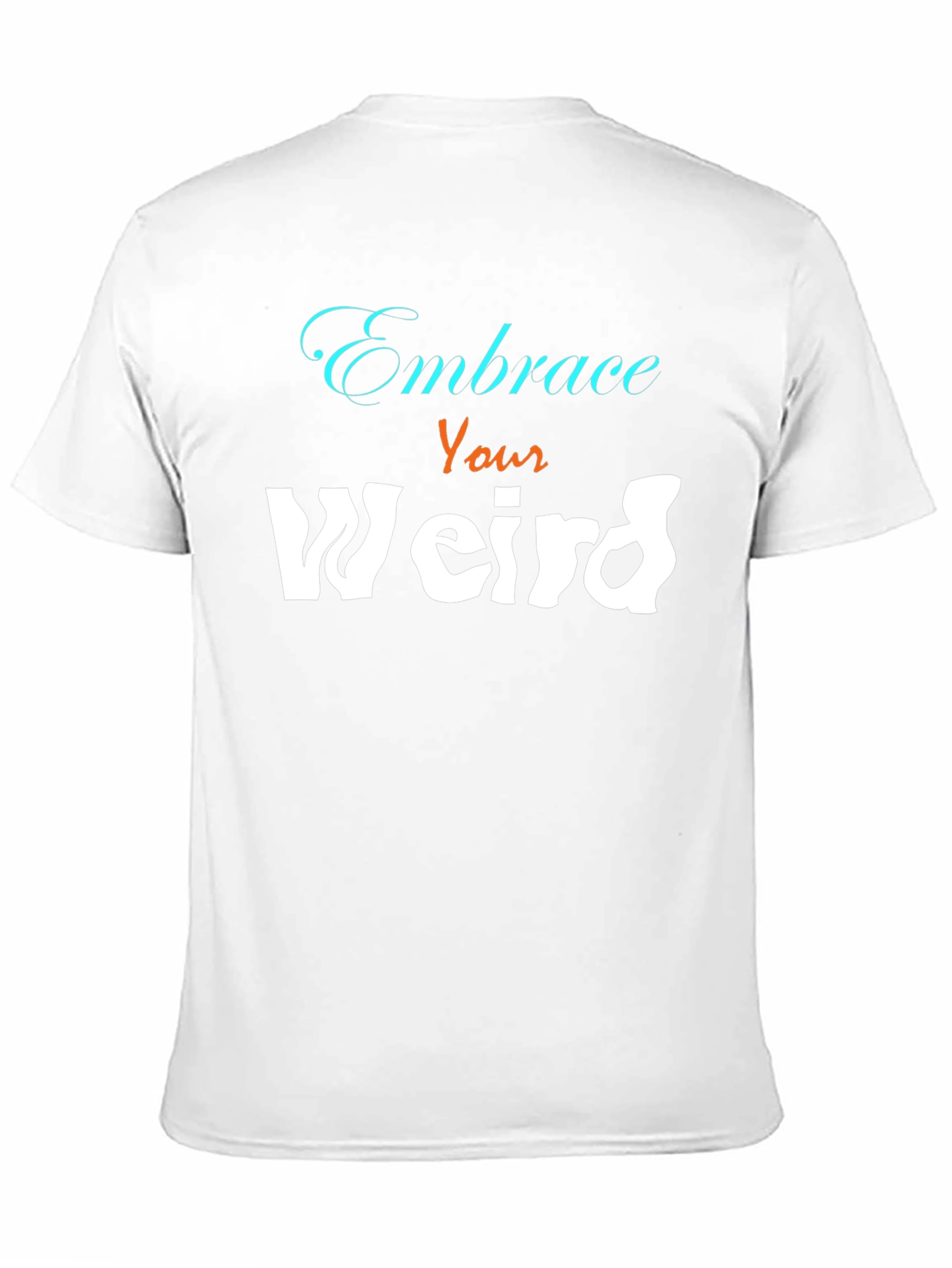 Black Embrace Your Weird Graphic Tee - Unisex Cotton Blend view 11