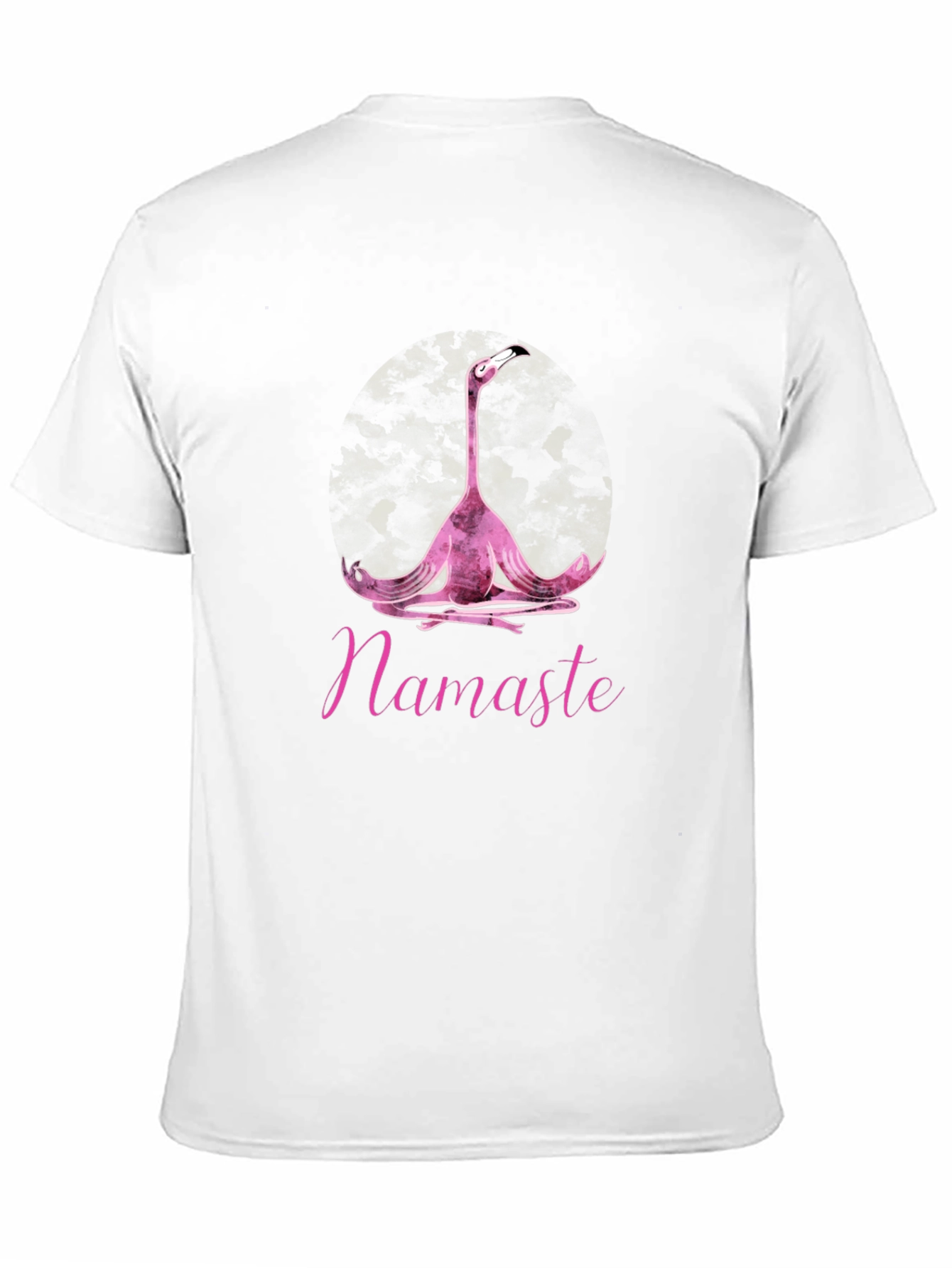 Black Namaste Yoga Flamingo T-Shirt - Black Cotton Tee view 11