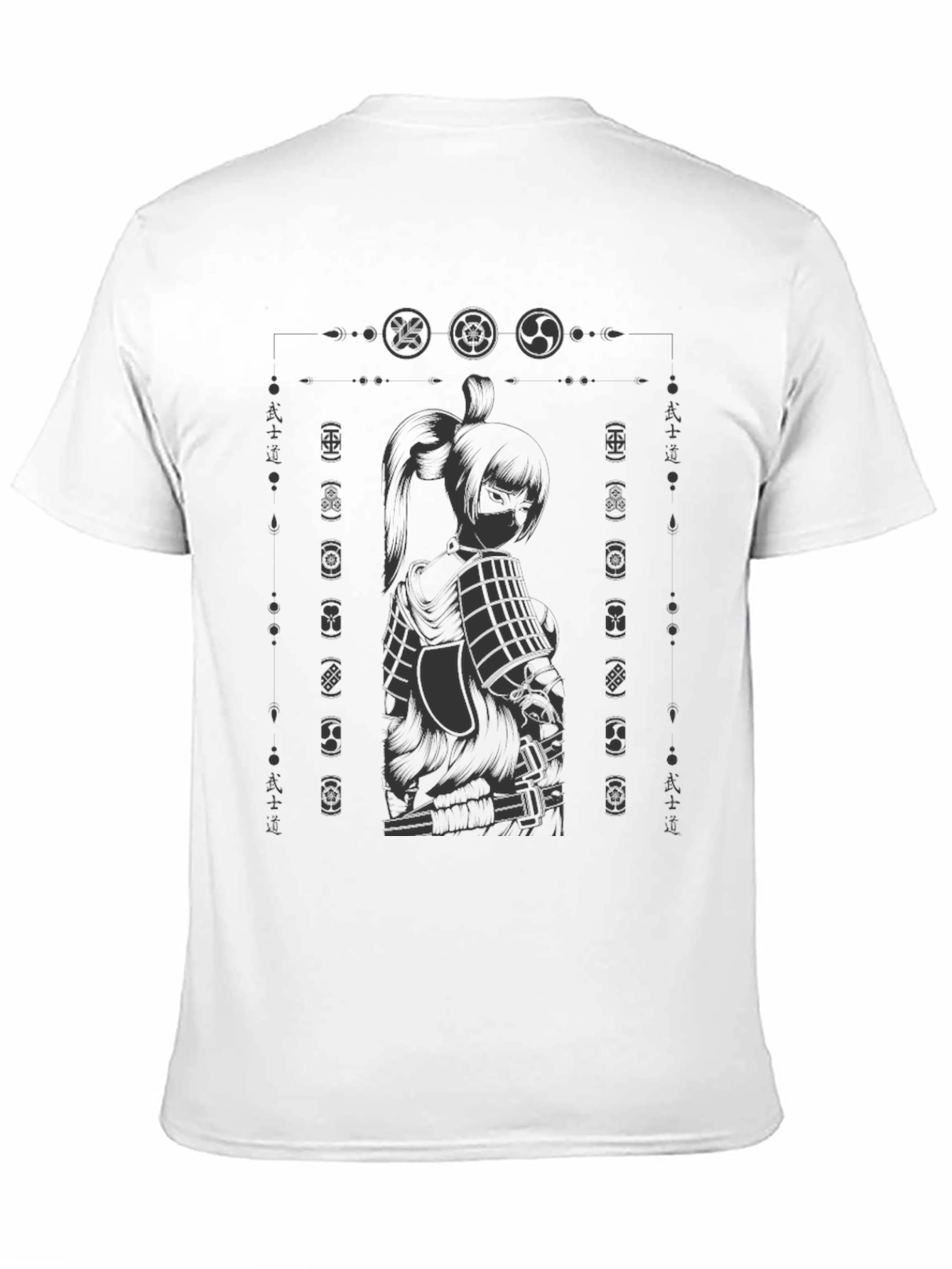 Black Samurai Graphic Black T-Shirt view 11