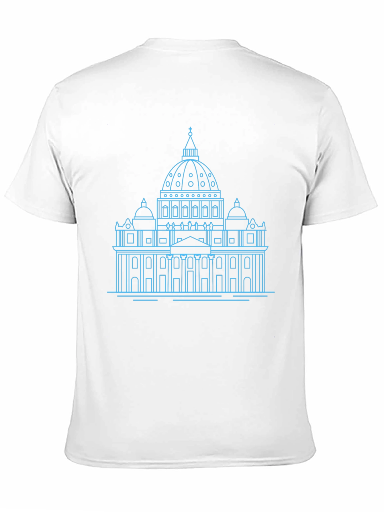 Black St. Peter's Basilica Line Art Tee view 11