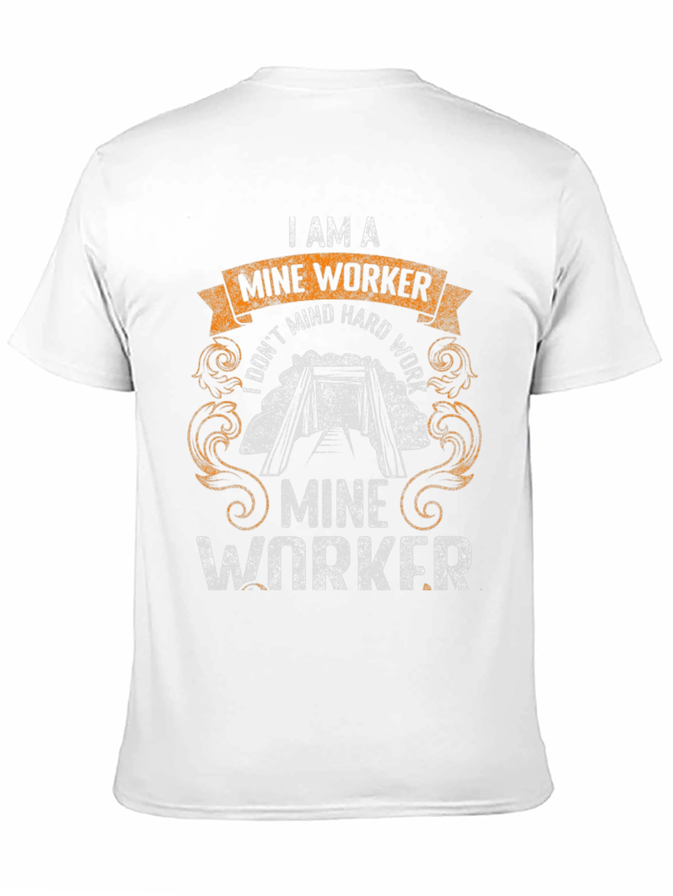 Black I Am A Mine Worker Graphic T-Shirt - Hard Work Apparel view 11