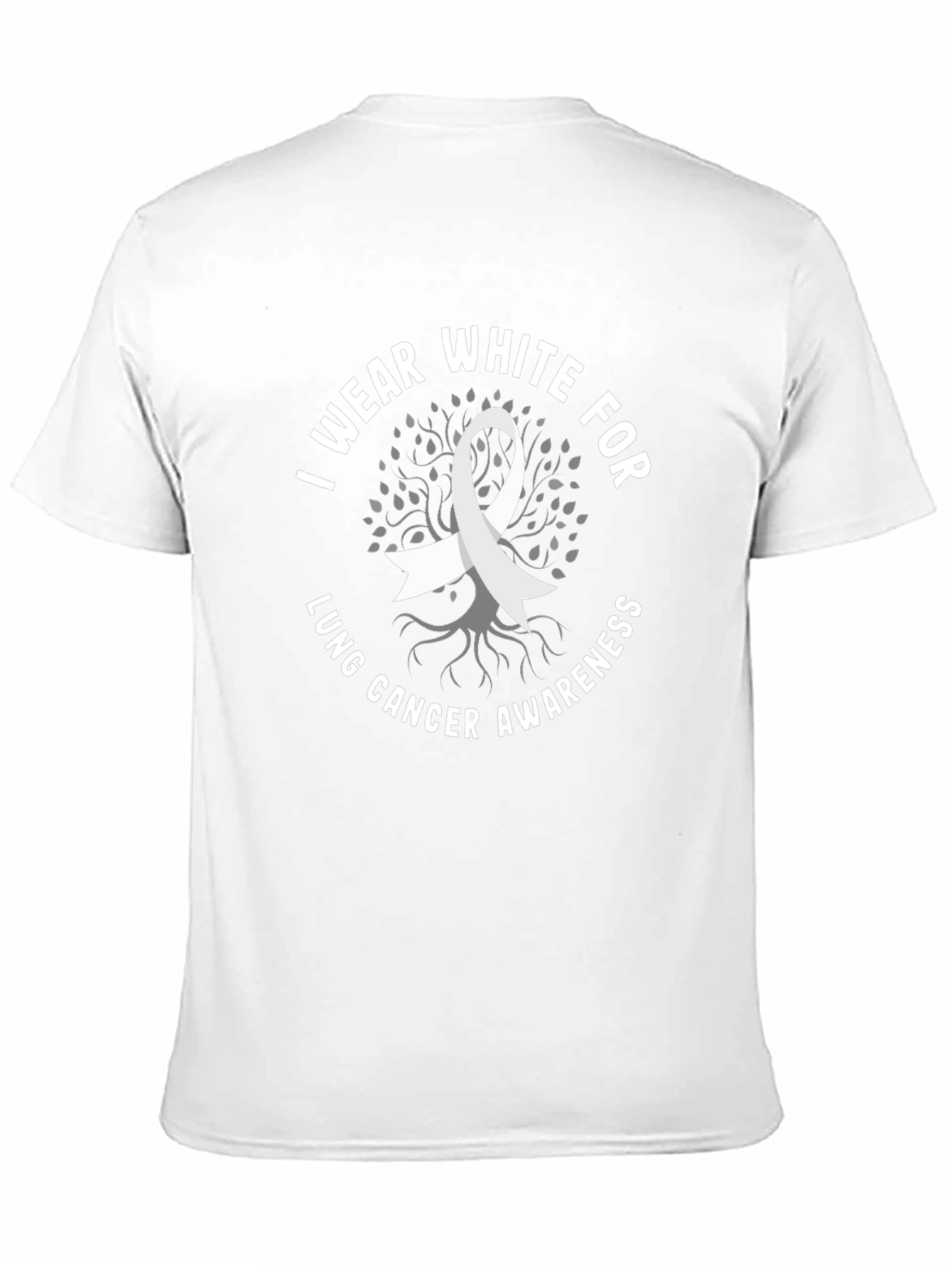 Lung Cancer Awareness Ribbon Graphic Tee - 11