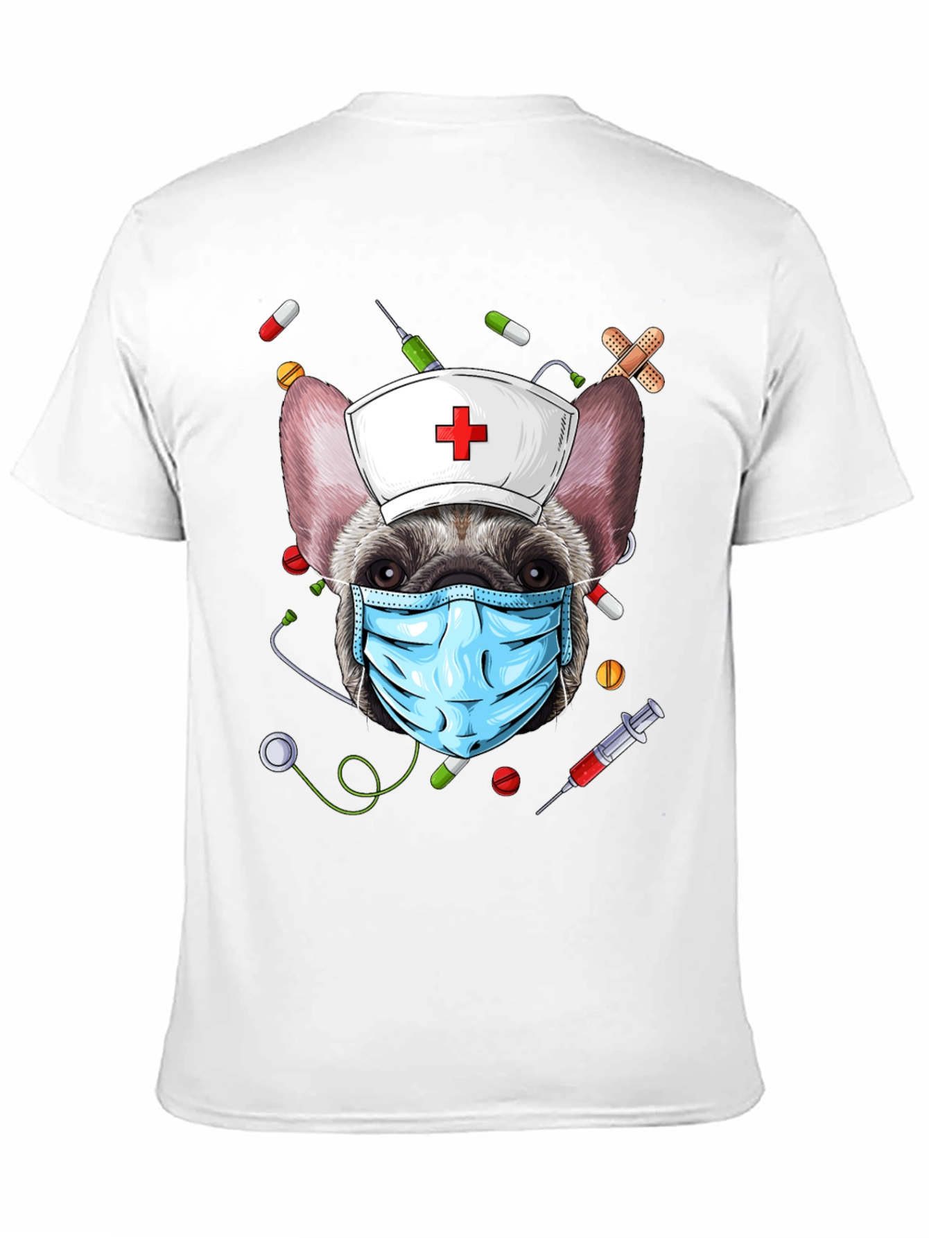 Black Nurse Dog Graphic T-Shirt view 11
