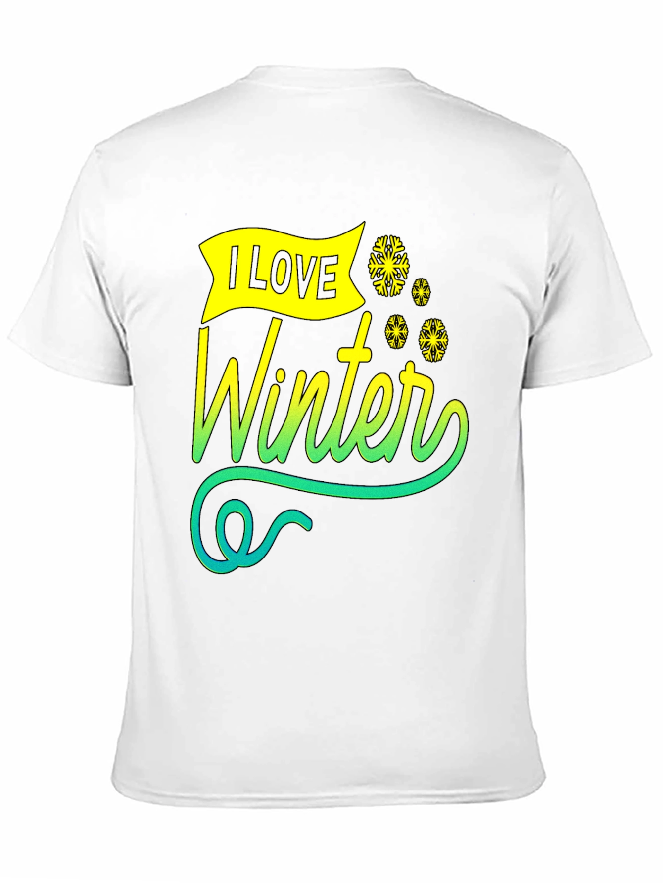 I Love Winter Graphic Tee - Black Unisex T-Shirt - 11