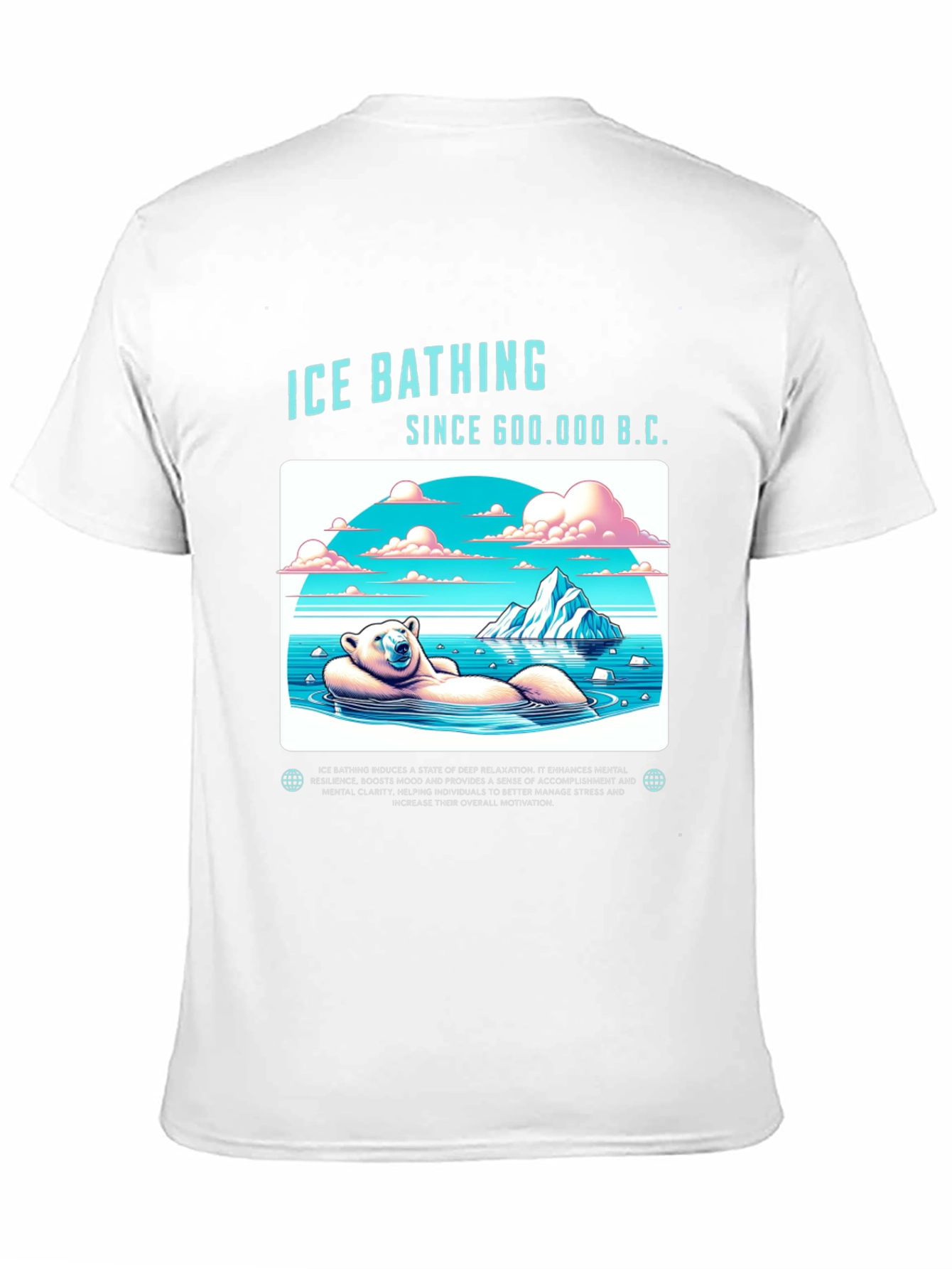 Ice Bathing Bear T-Shirt - Since 600,000 B.C. - 11