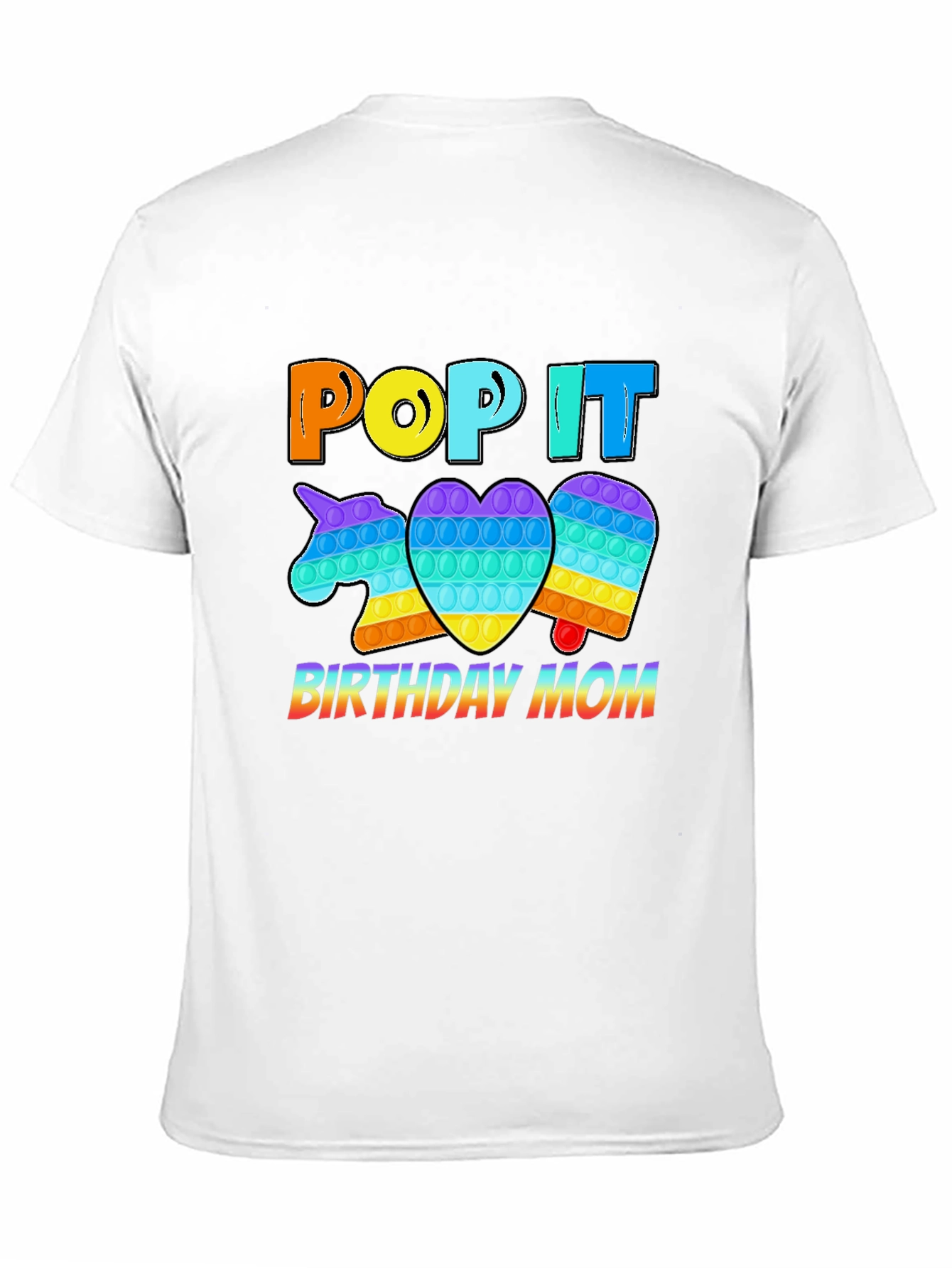 Black Pop It Birthday Mom T-Shirt view 11