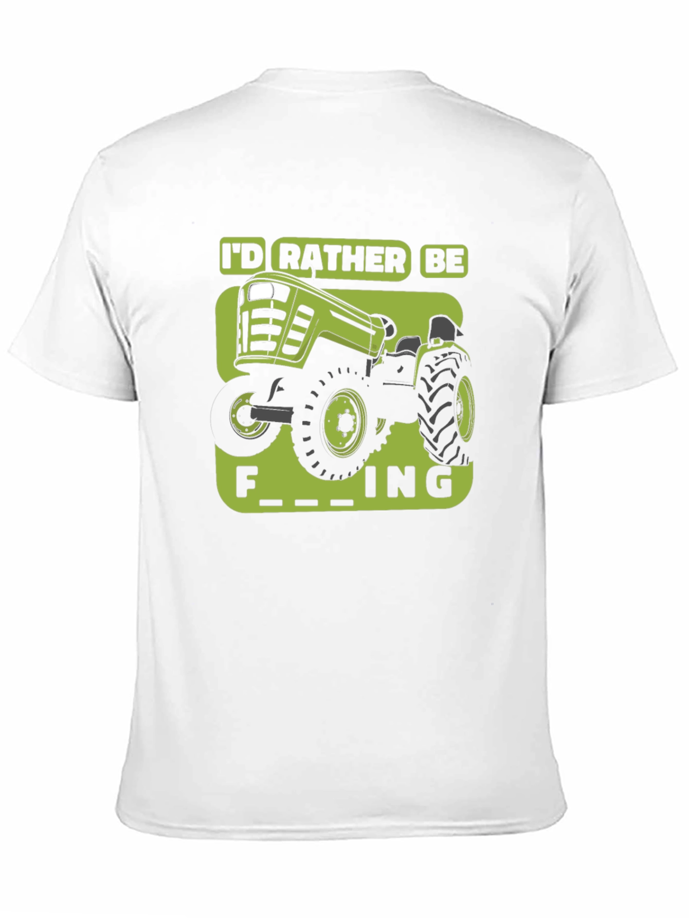 Black Funny Tractor T-Shirt - I'd Rather Be Farming view 11