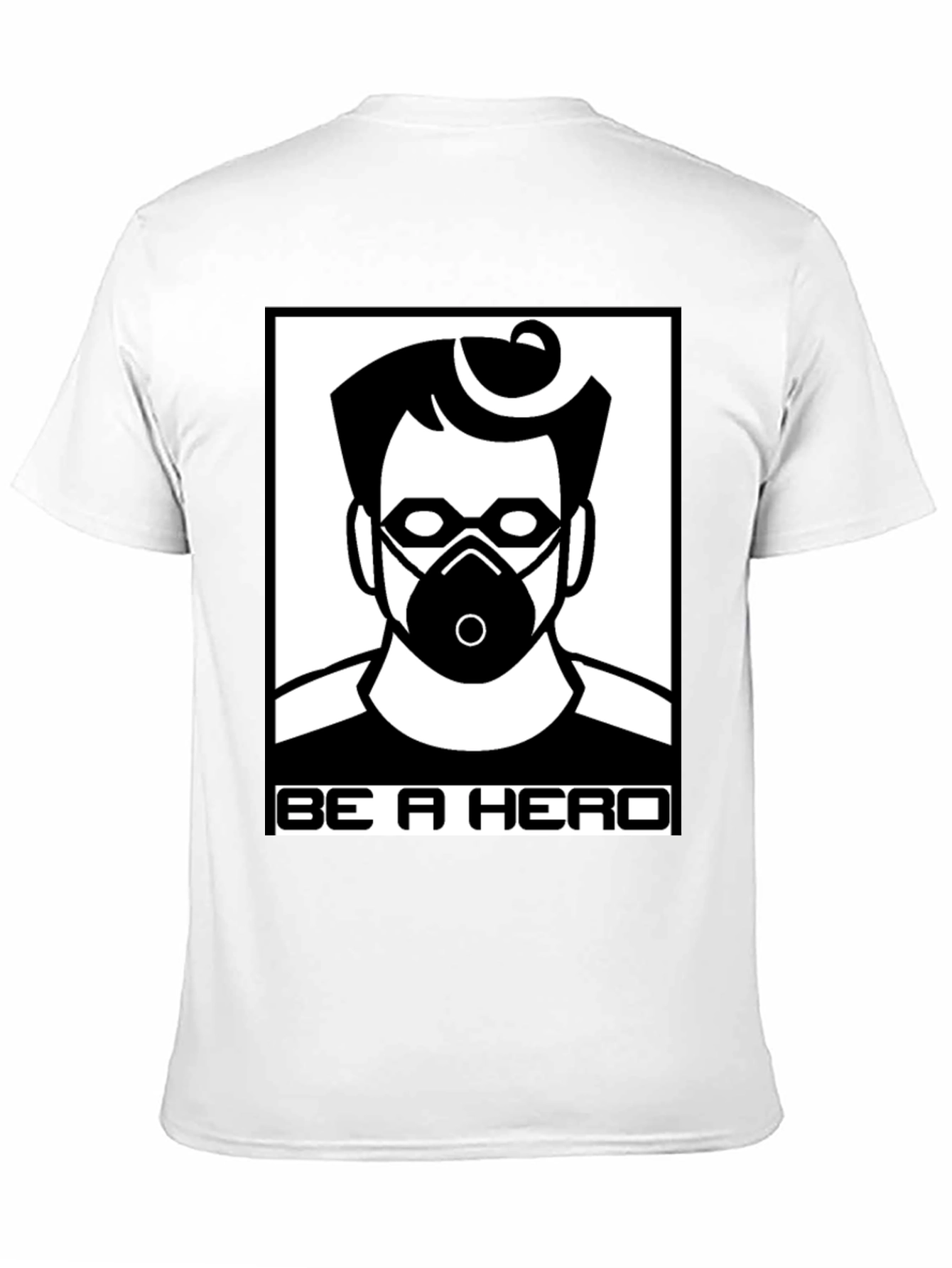 Black Be A Hero T-Shirt - Masked Hero view 11