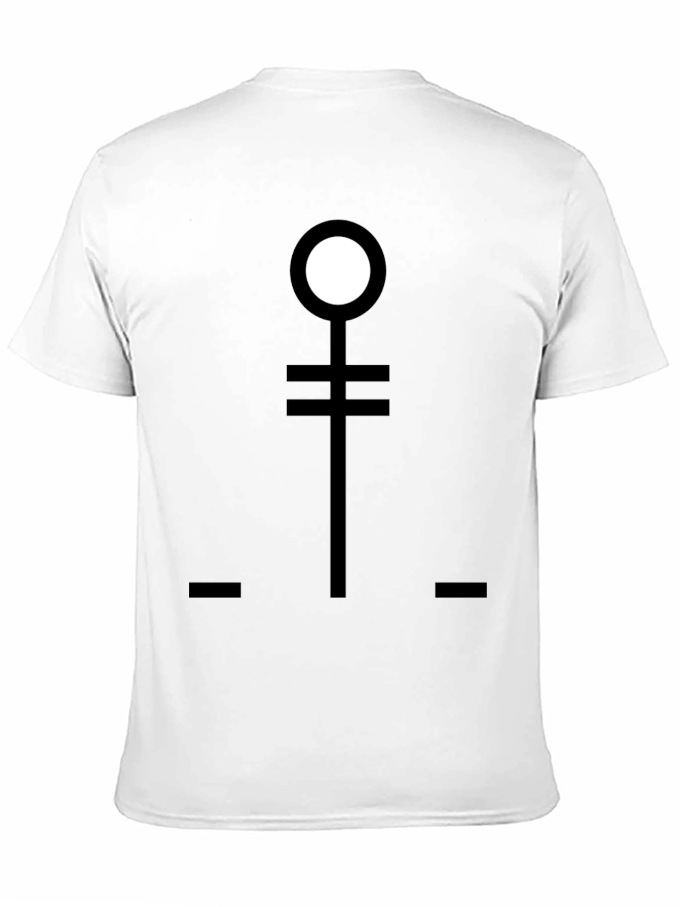 Black Symbolic Graphic Print Men's Black T-Shirt view 11