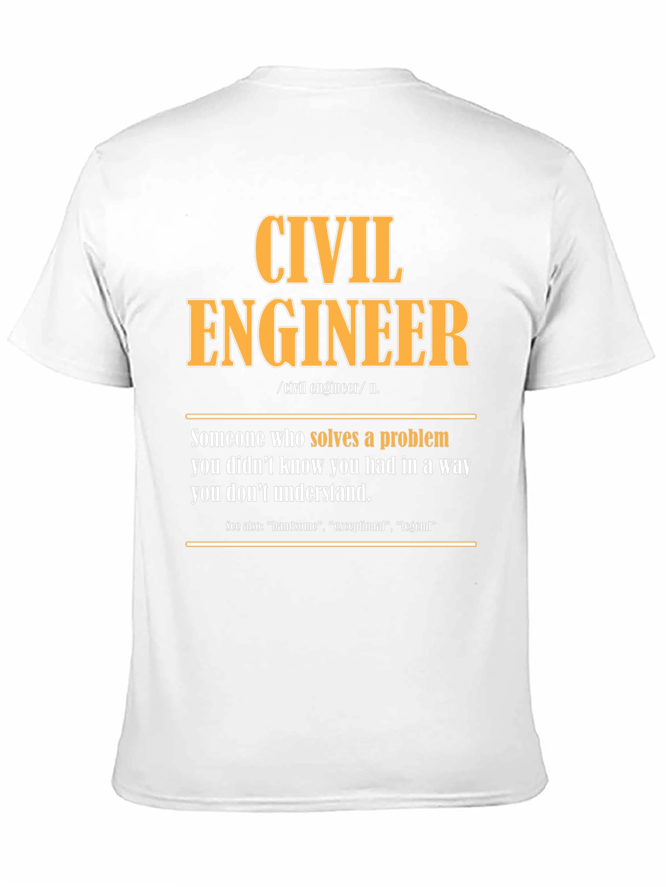 Black Civil Engineer Definition T-Shirt view 11