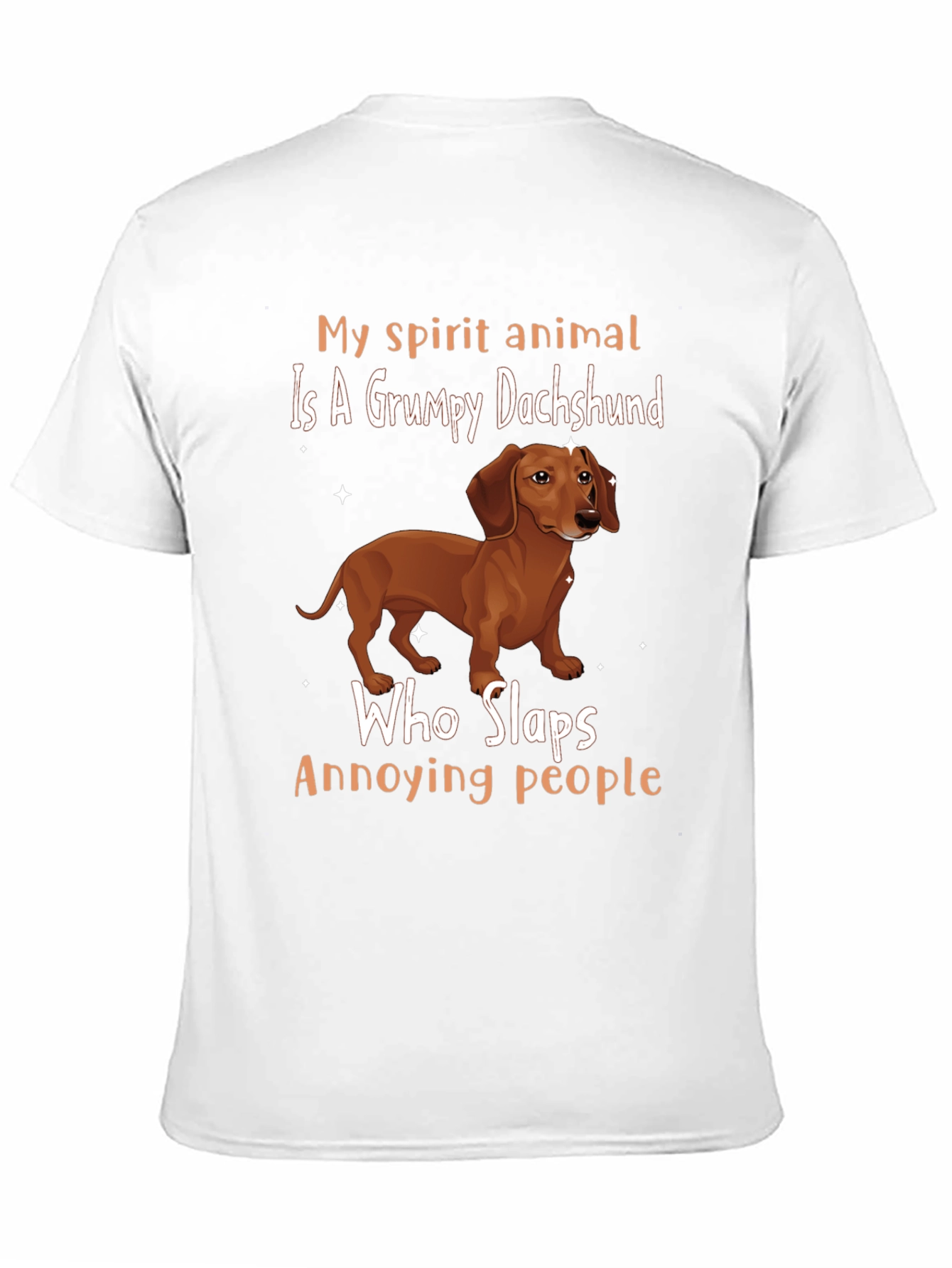 Black Grumpy Dachshund Slaps Annoying People T-Shirt view 11