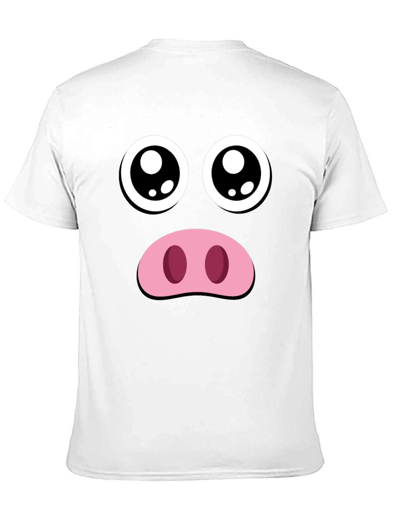 Black Funny Pig Face T-Shirt view 11