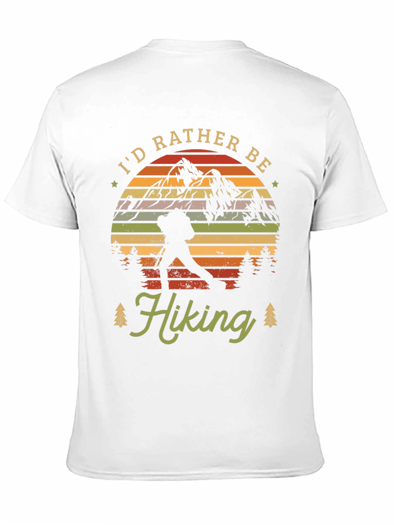 Black I'd Rather Be Hiking Graphic Tee view 11