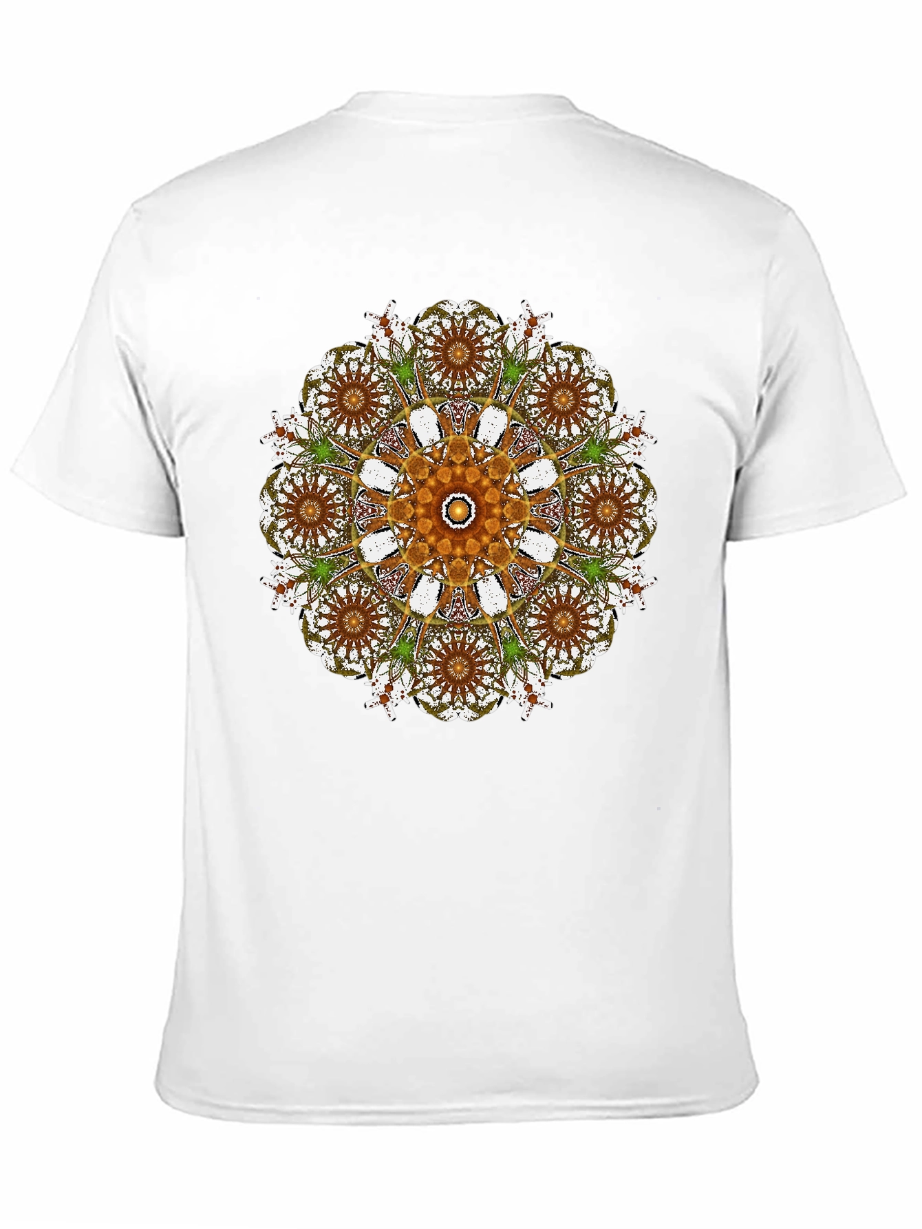 Black Mandala Print Black Crew Neck T-Shirt view 11