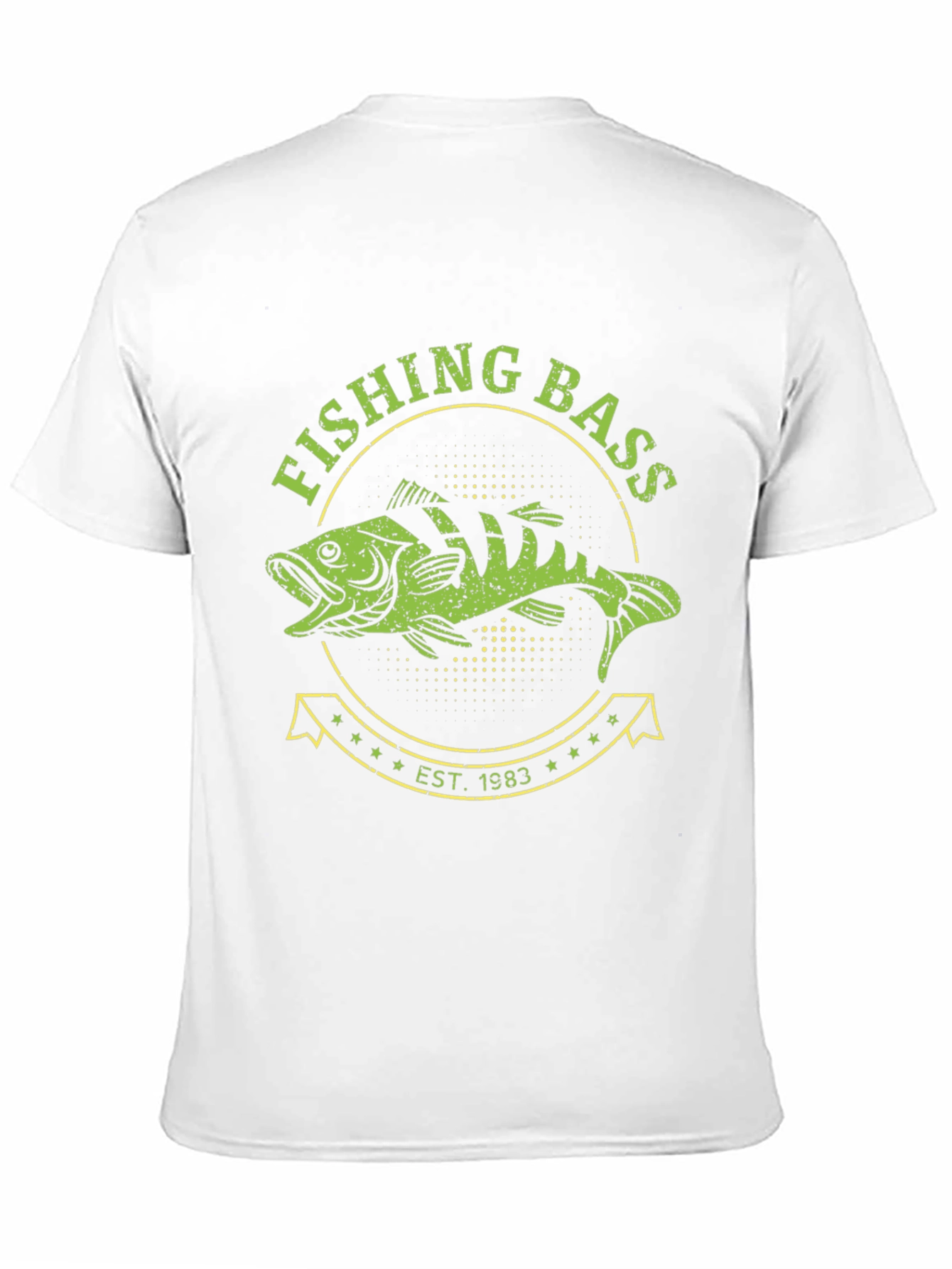Black Fishing Bass Est. 1983 Black T-Shirt view 11