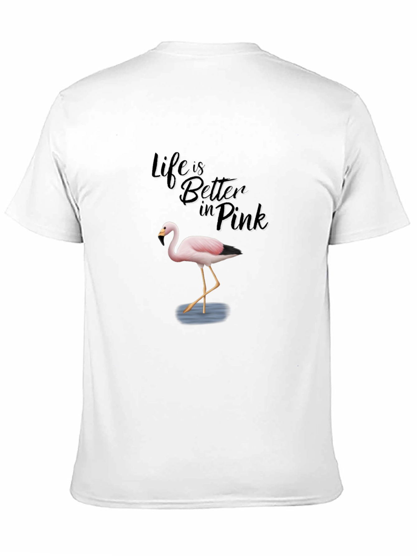 Black Life is Better in Pink Flamingo T-Shirt view 11