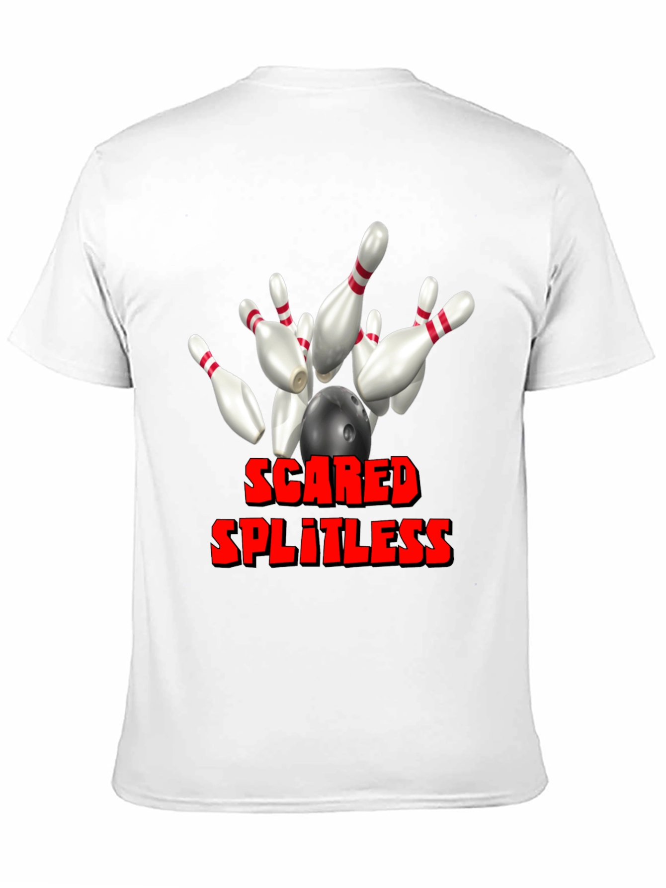 Black Scared Splitless Bowling Graphic Tee view 11