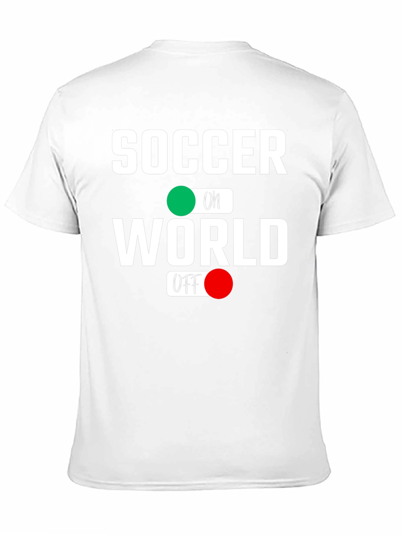 Black Soccer On World Off Graphic Tee view 11