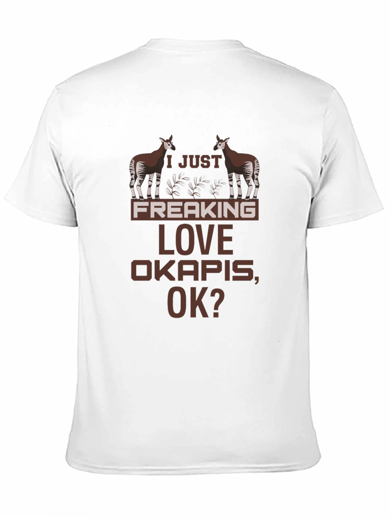 Black I Love Okapis Graphic T-Shirt view 11