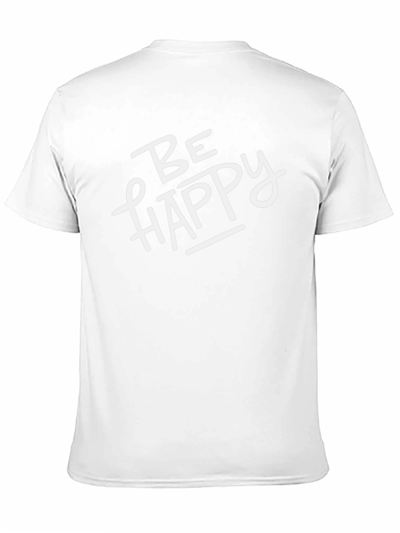 Black Be Happy Graphic Tee - Unisex Casual Shirt view 11