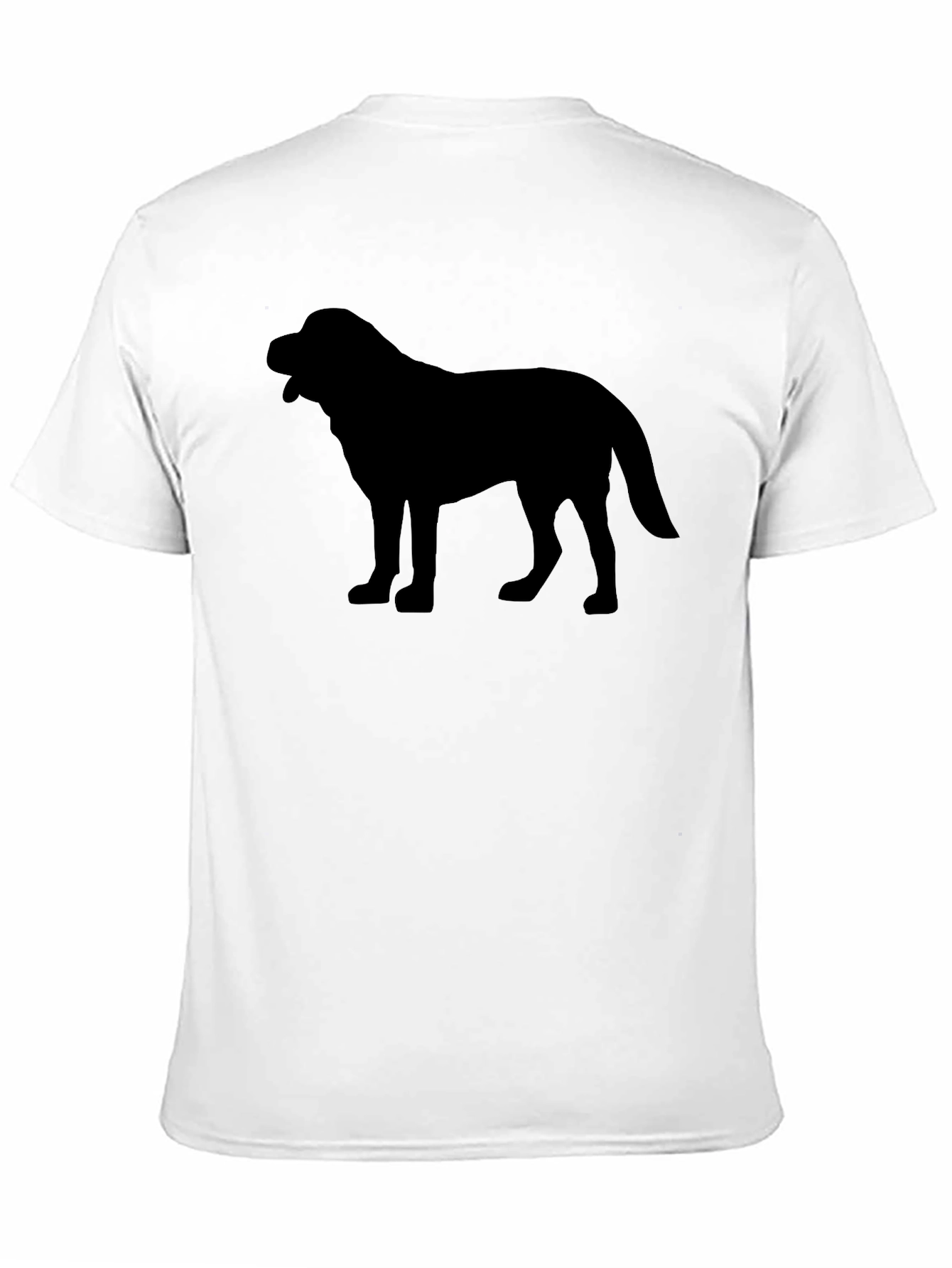 Black Dog Silhouette Graphic Tee - Classic Black T-Shirt view 11